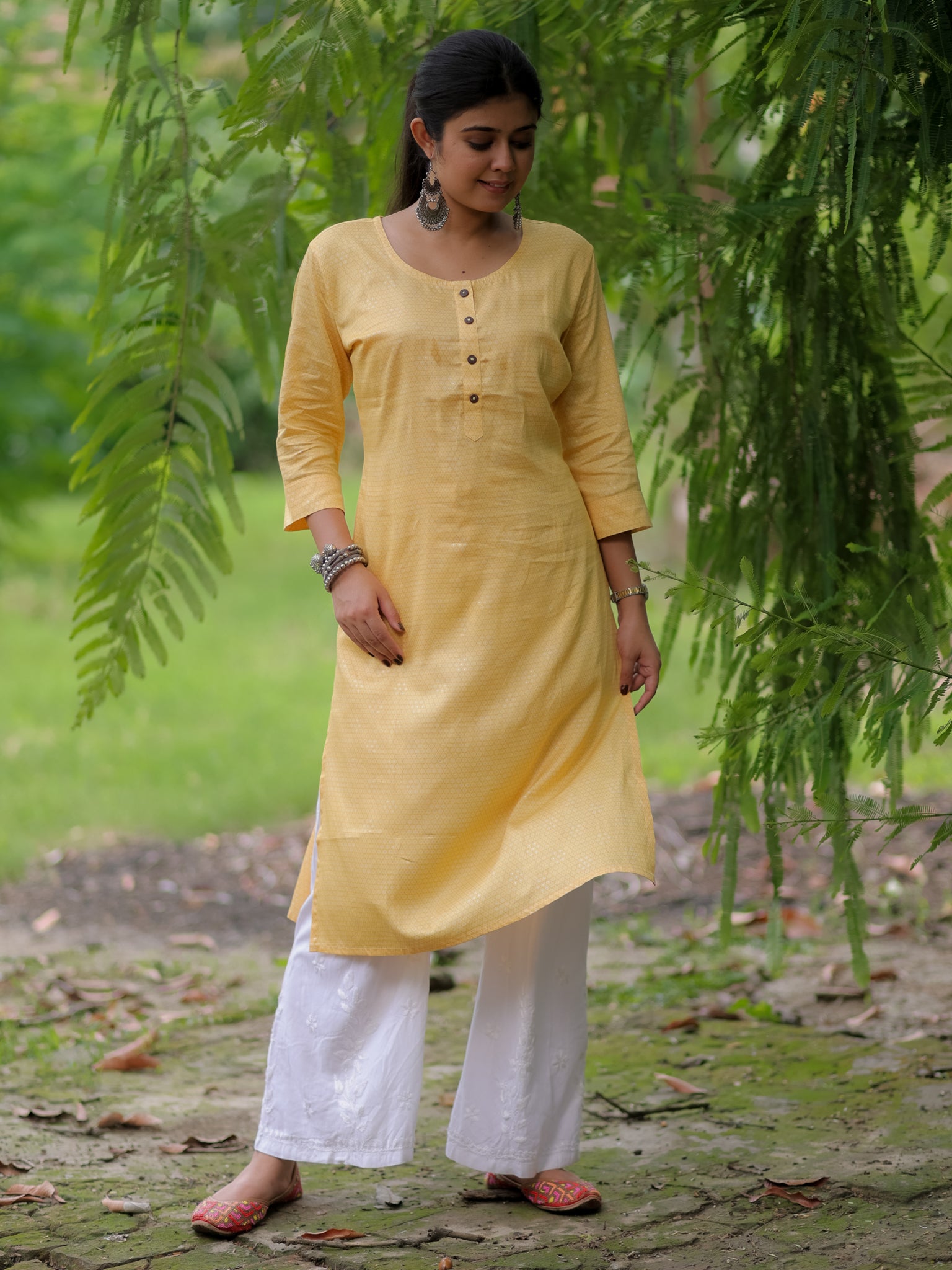 Readymade Modal Kurti- Yellow
