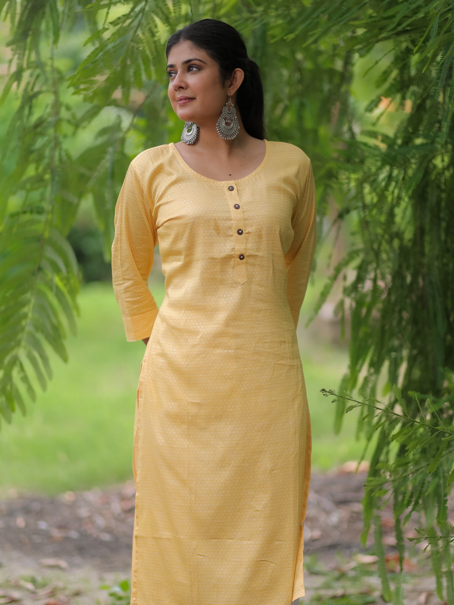 Readymade Modal Kurti- Yellow