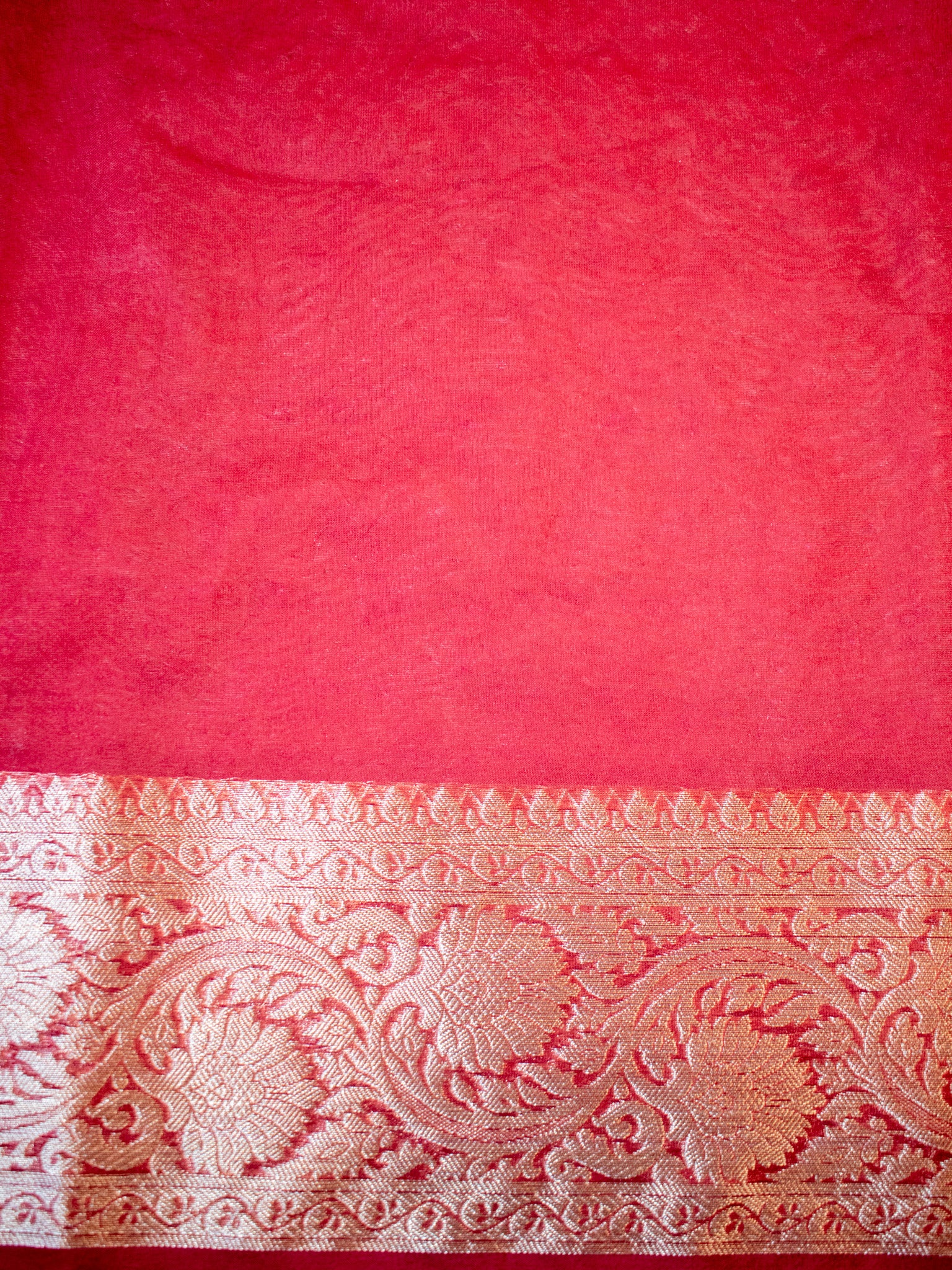 Banarasi Organza Saree With Zari Border- Maroon