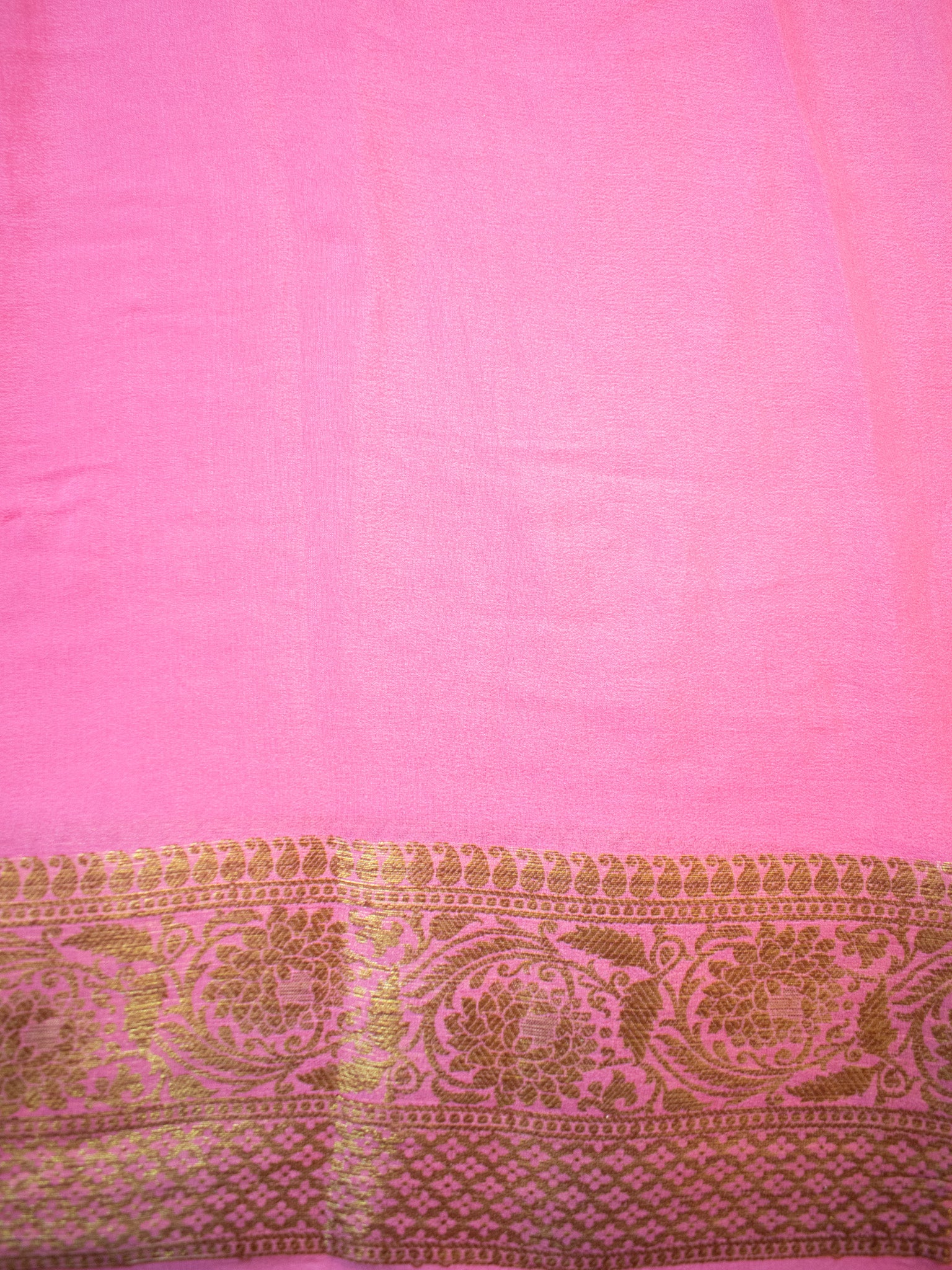 Banaras Pure Georgette Saree With Resham Weaving-Pink