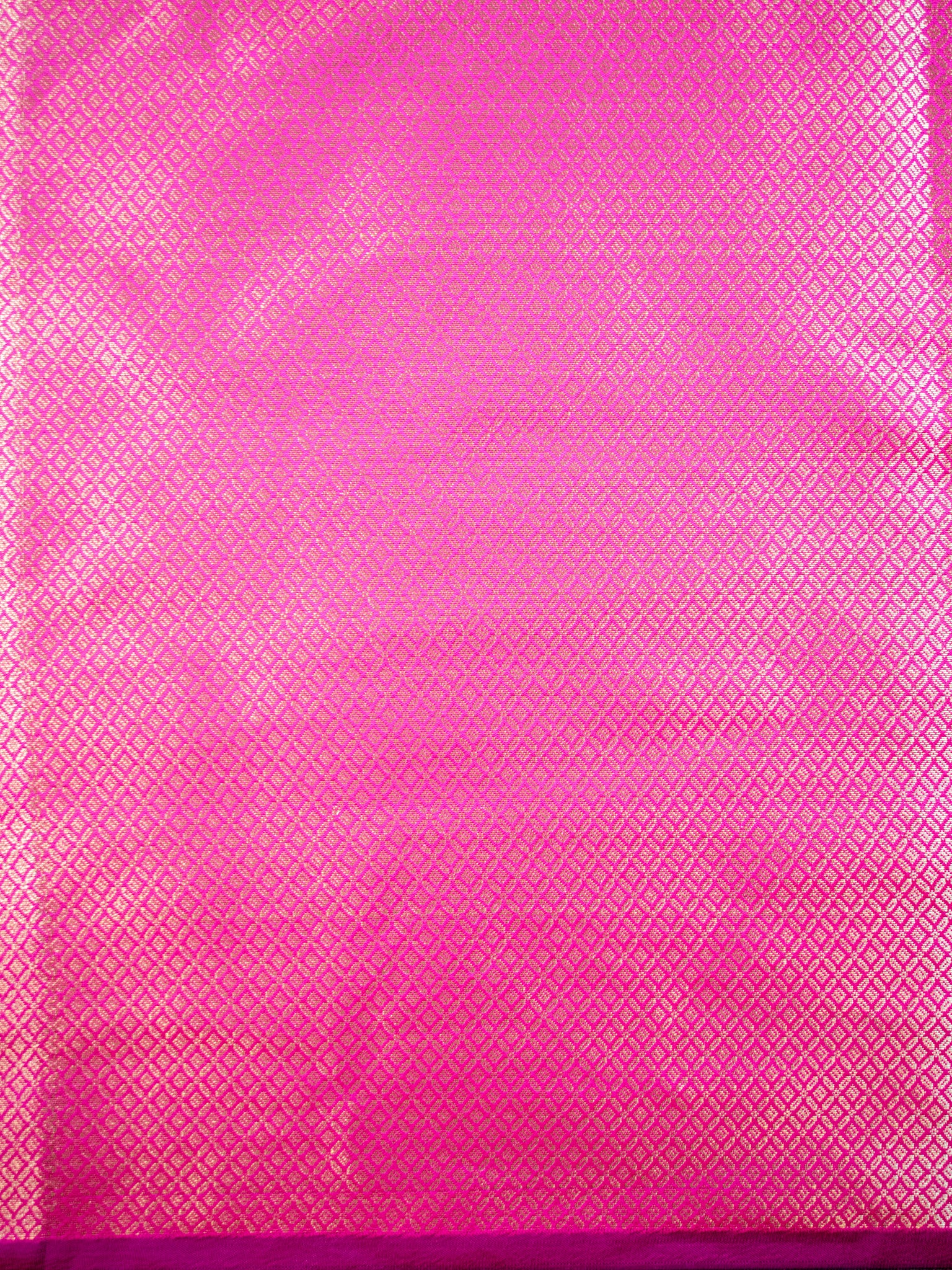 Banarasi Semi Silk Saree With Buti Zari Weaving & Border - Pink