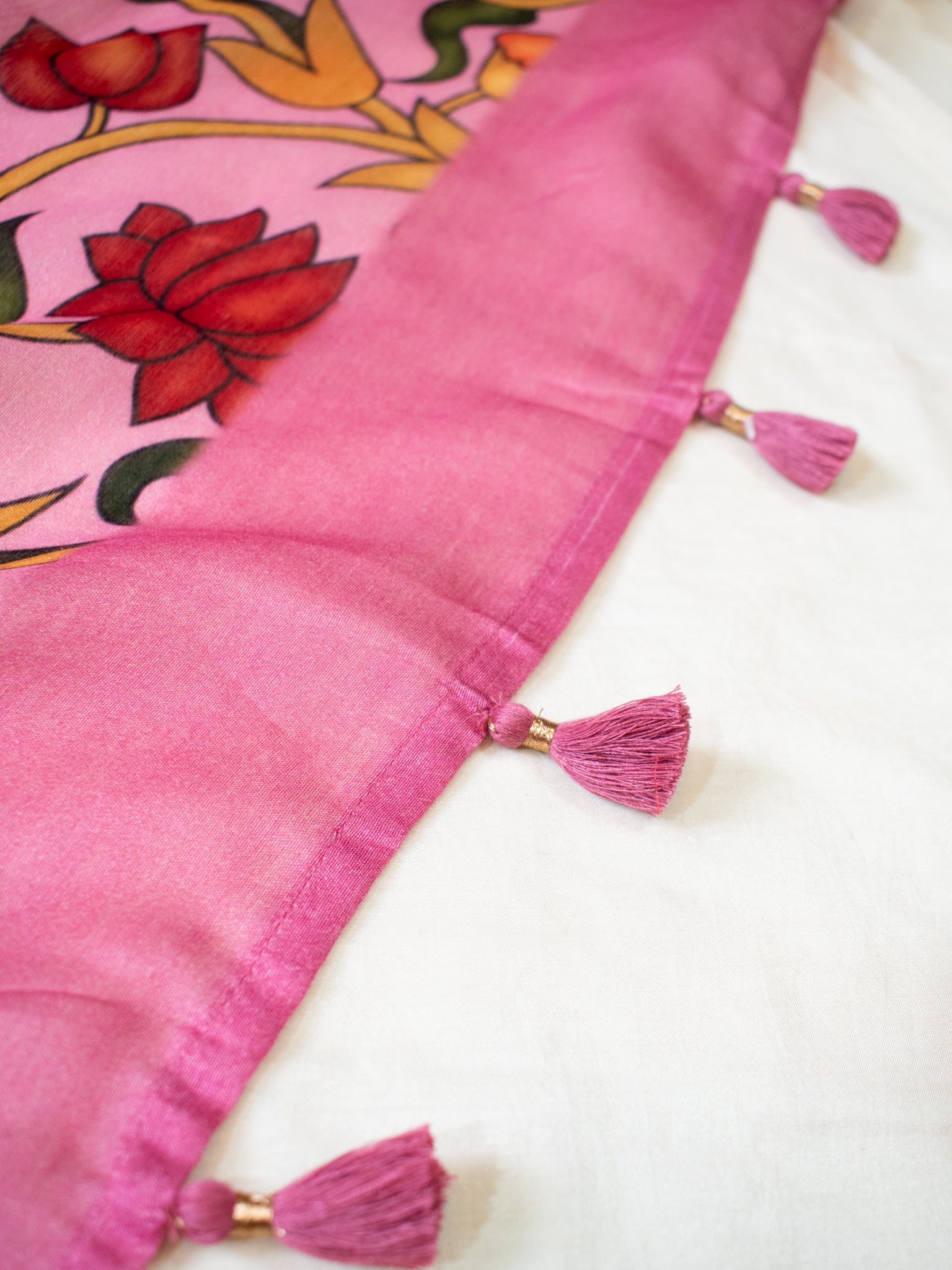 Banarasi Chanderi Digital Print Dupatta - Pink