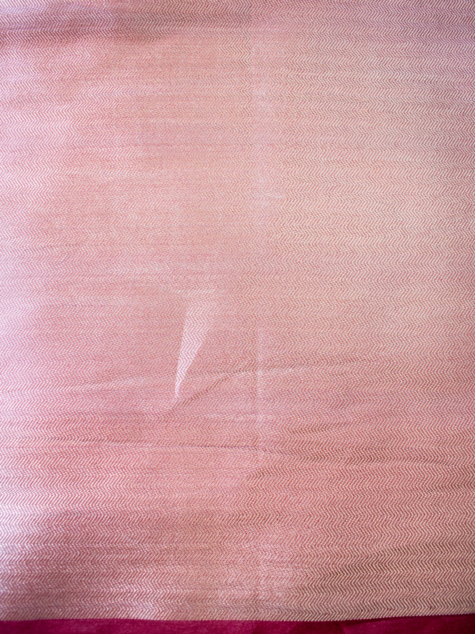 Banarasi Semi Silk Saree With Silver Zari Weaving & Border- Maroon