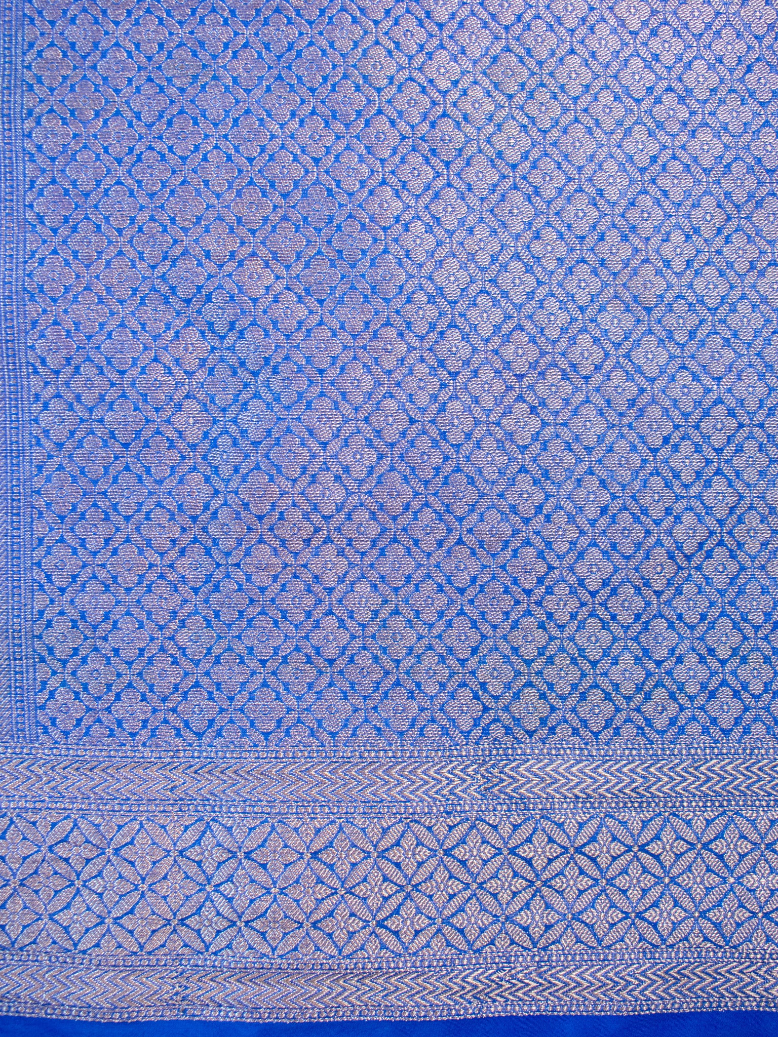 Banarasi Semi Silk Saree With Heavy Jaal Zari & Meena Weaving-Blue