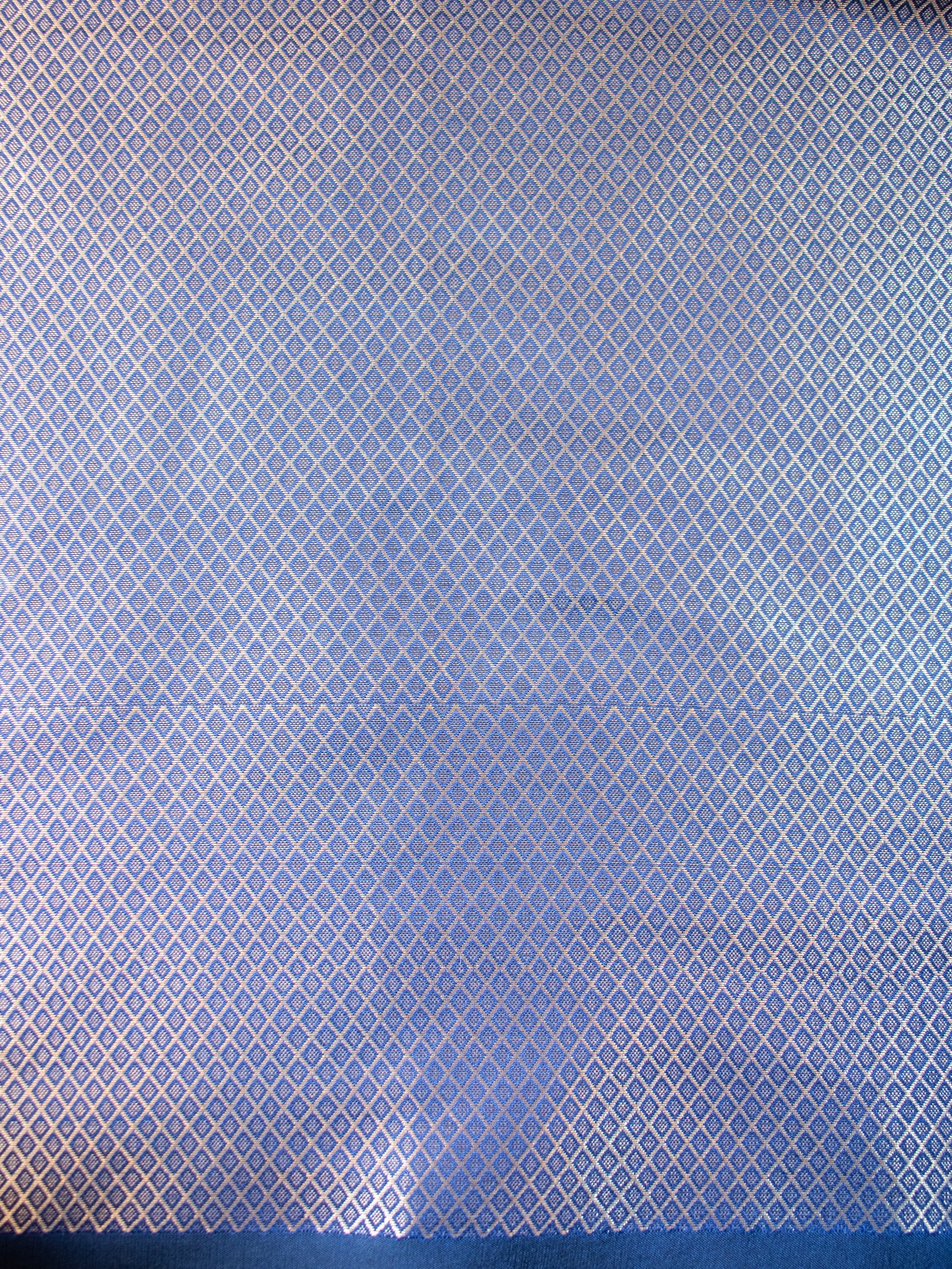 Banarasi Semi Silk Saree With Zari Weaving & Border - Blue