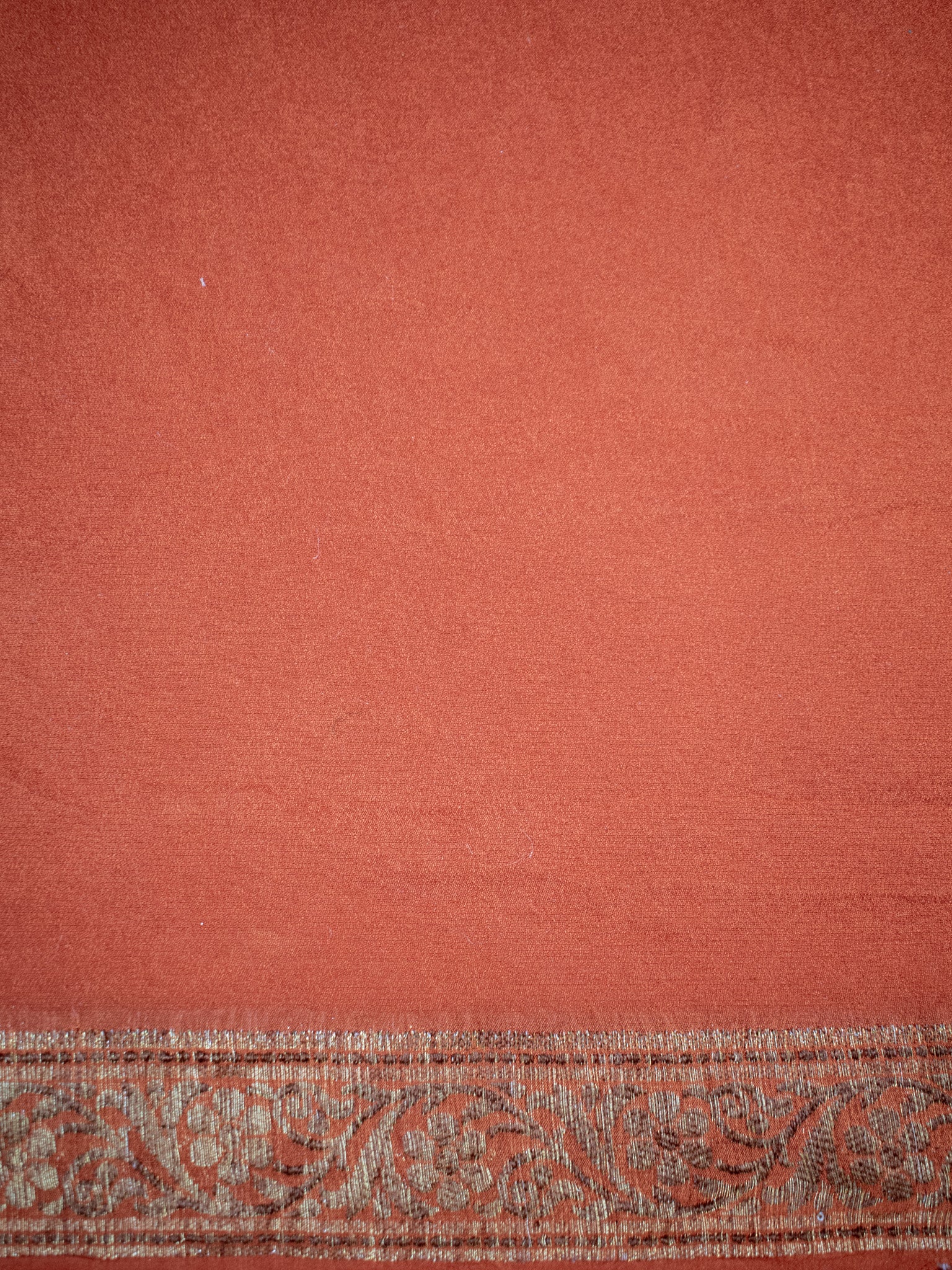 Banaras Pure Georgette Saree With Resham Weaving-Orange