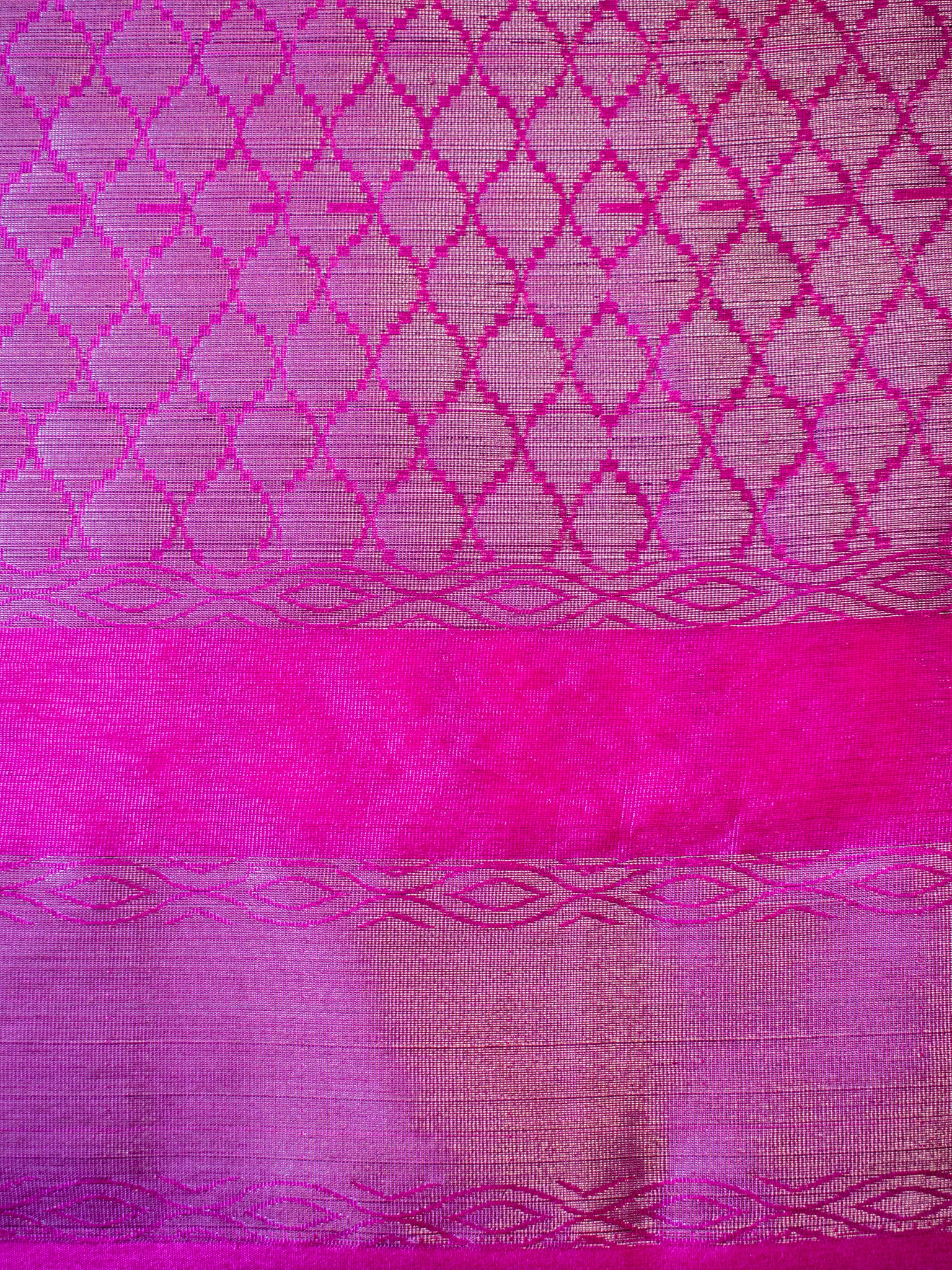 Banarasi Cotton Mix Saree with Floral Weaving & Border- Blue