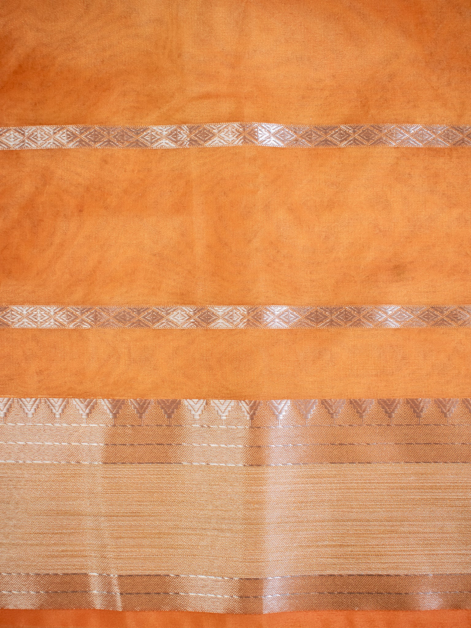 Banarasi Shaded Organza Saree With Zari Weaving-Orange & Yellow