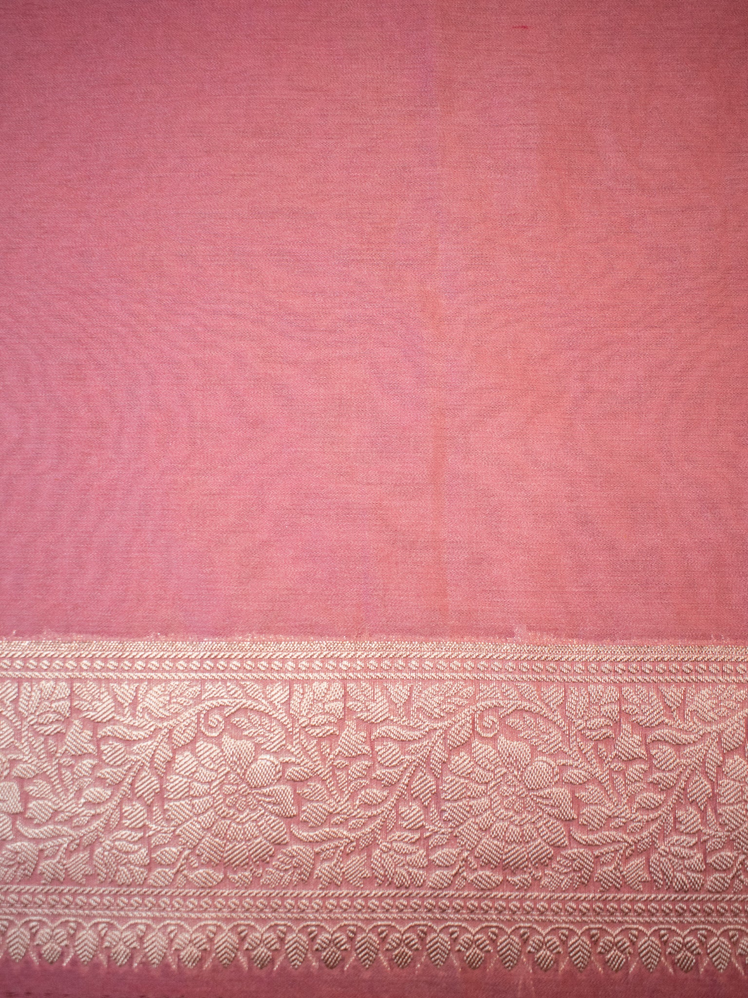 Banarasi Cotton Silk Saree Silver Zari Floral Weaving With Border- Black