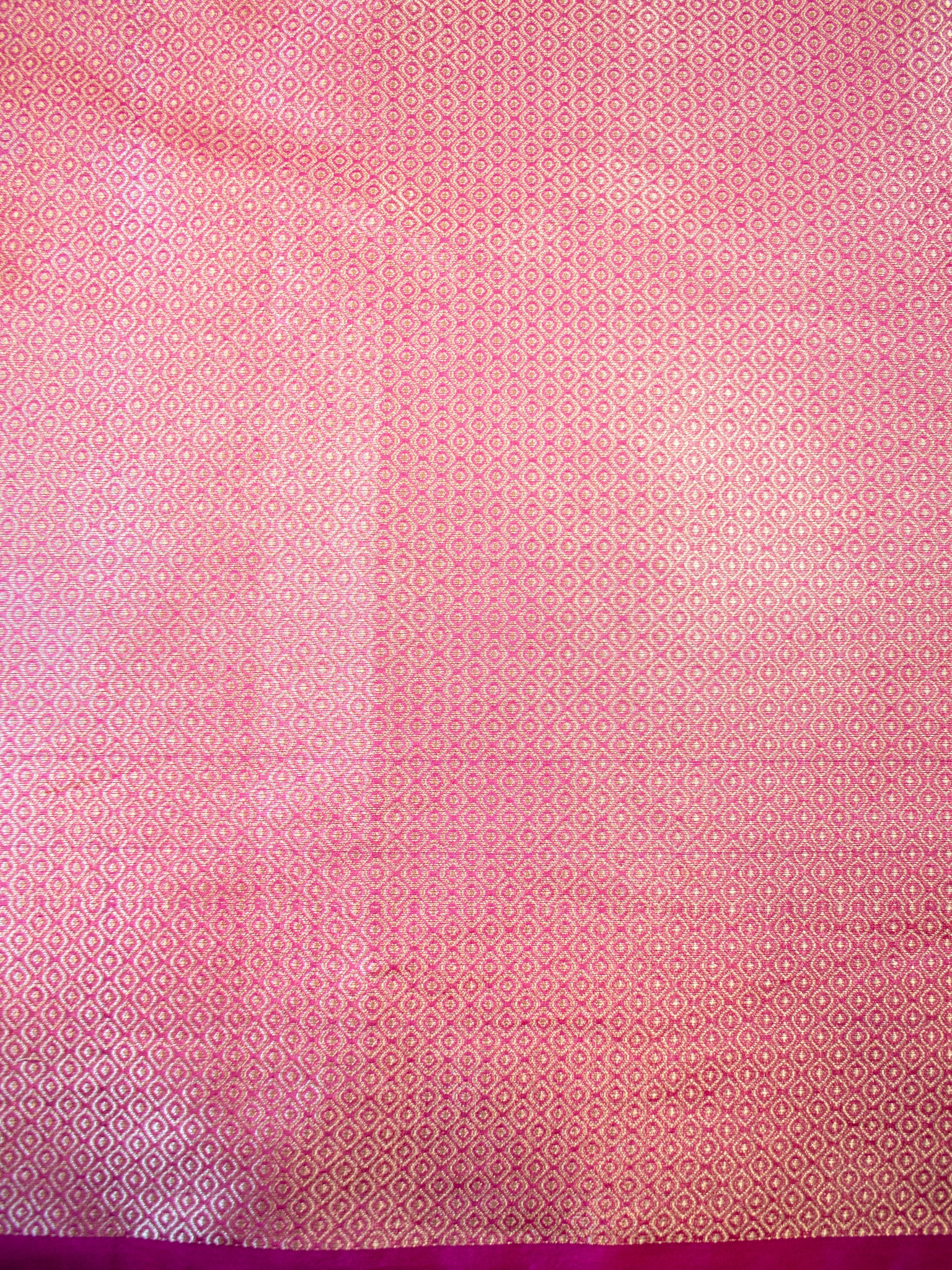 Banarasi Organza Saree With Zari Buta & Border- Magenta
