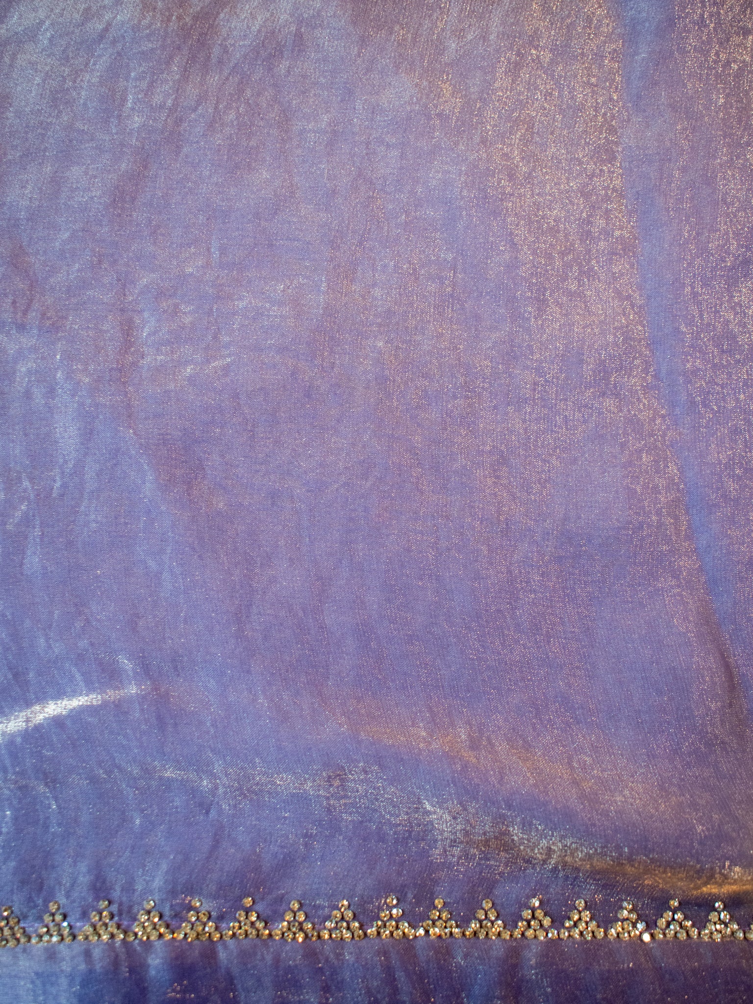 Tissue Sequin Saree - Blue