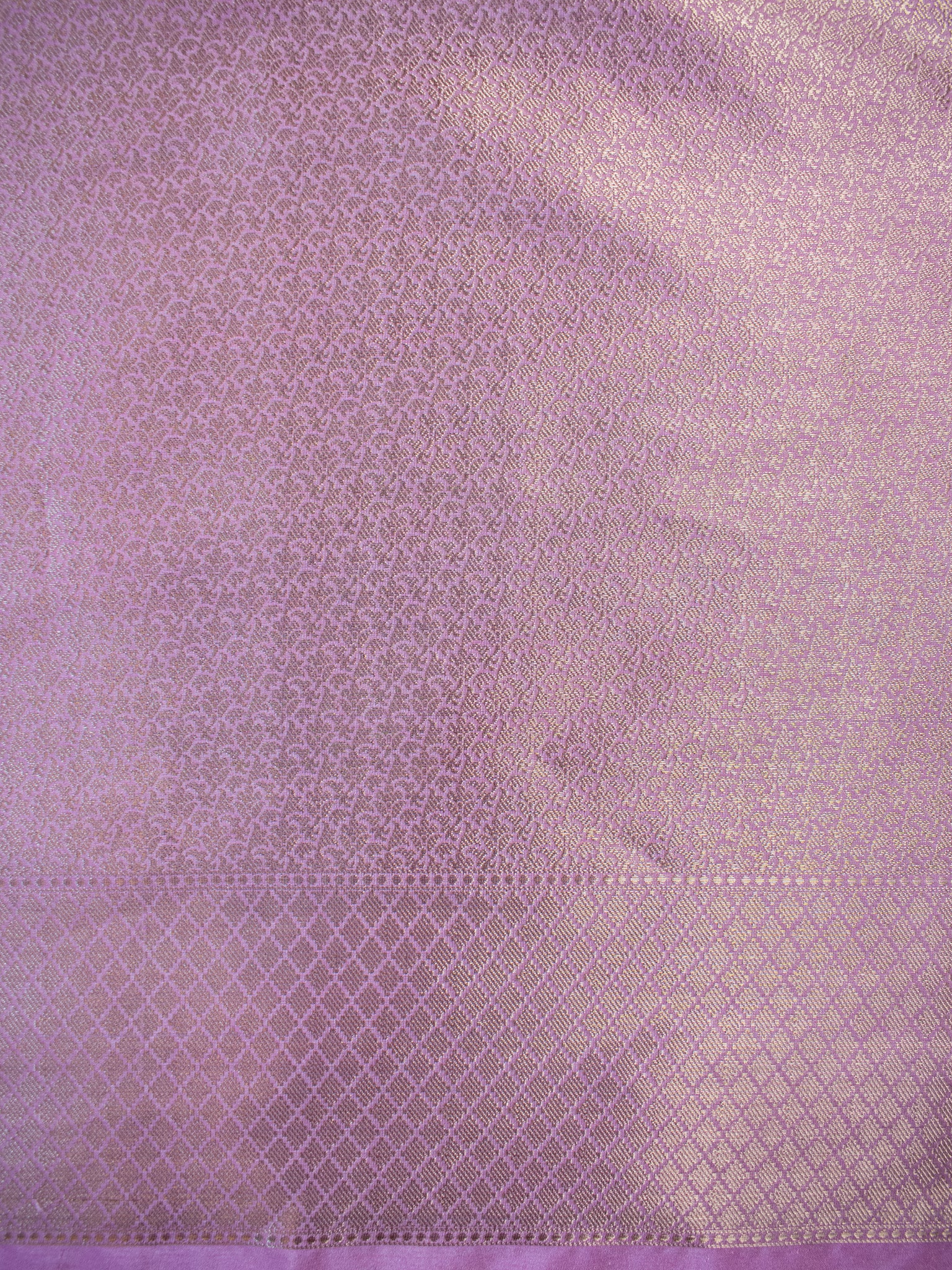 Banarasi Cotton Silk Saree with Plain Border-Pink