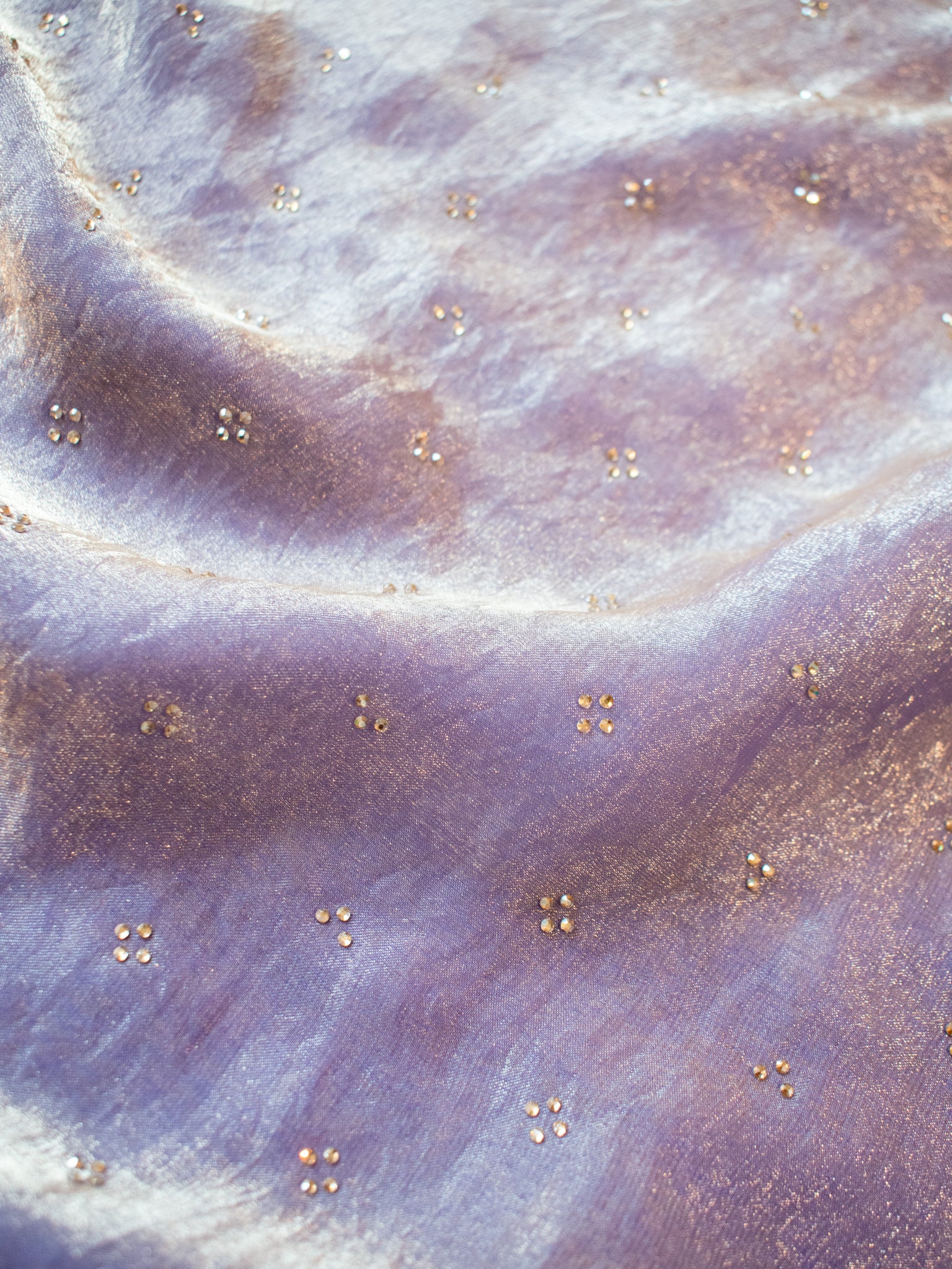 Tissue Sequin Saree - Blue