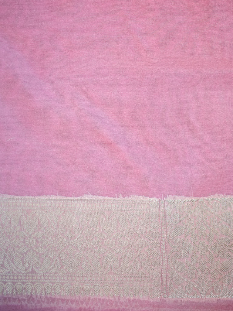 Banarasi Shaded Semi Silk Saree With Jaal Zari & Meena Weaving-Pink