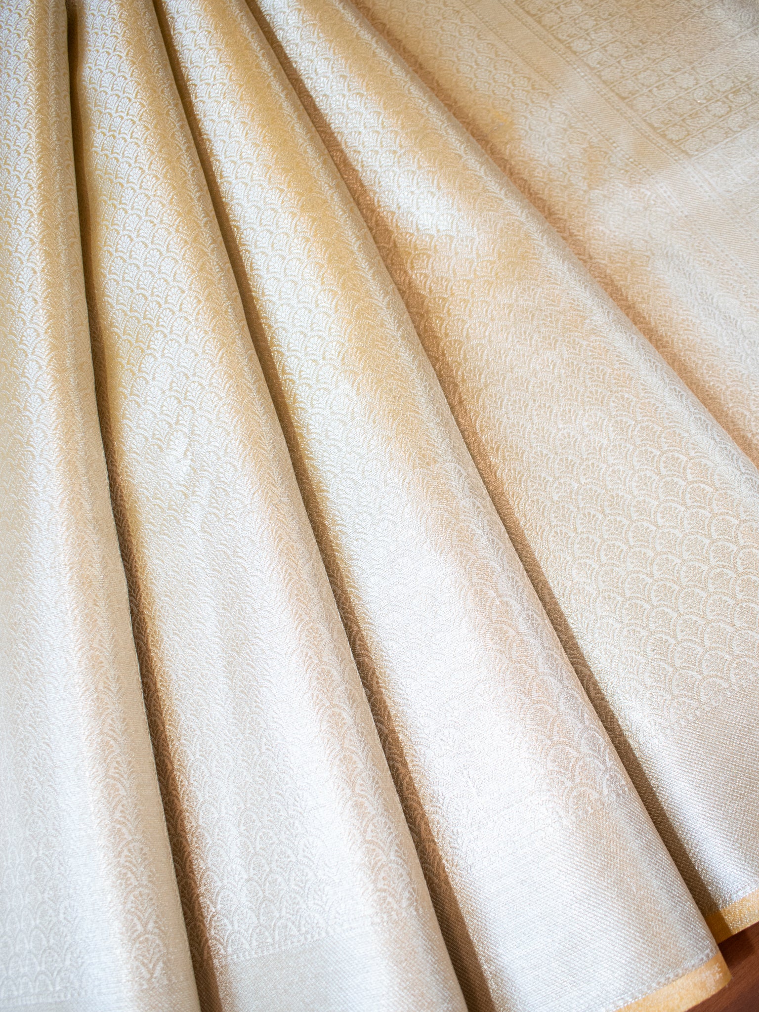 Banarasi Tissue Saree With Silver Weaving - Silver