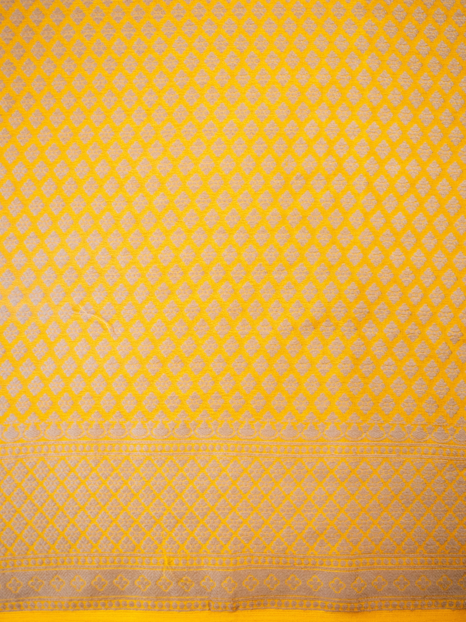 Banaras Pure Georgette Saree With Resham Weaving-Yellow