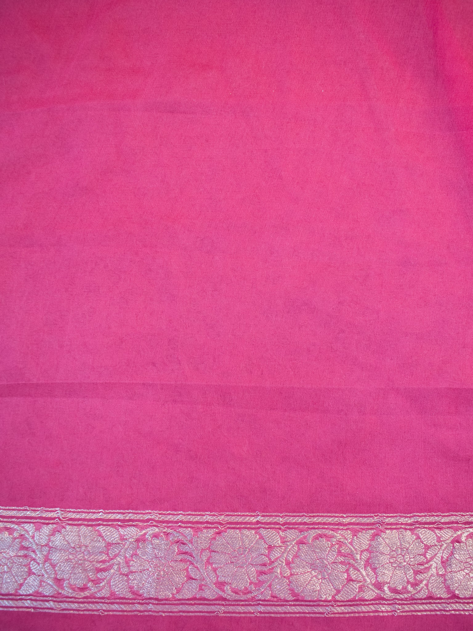 Banarasi Pure Khaddi Georgette Saree With Buti Weaving- Pink