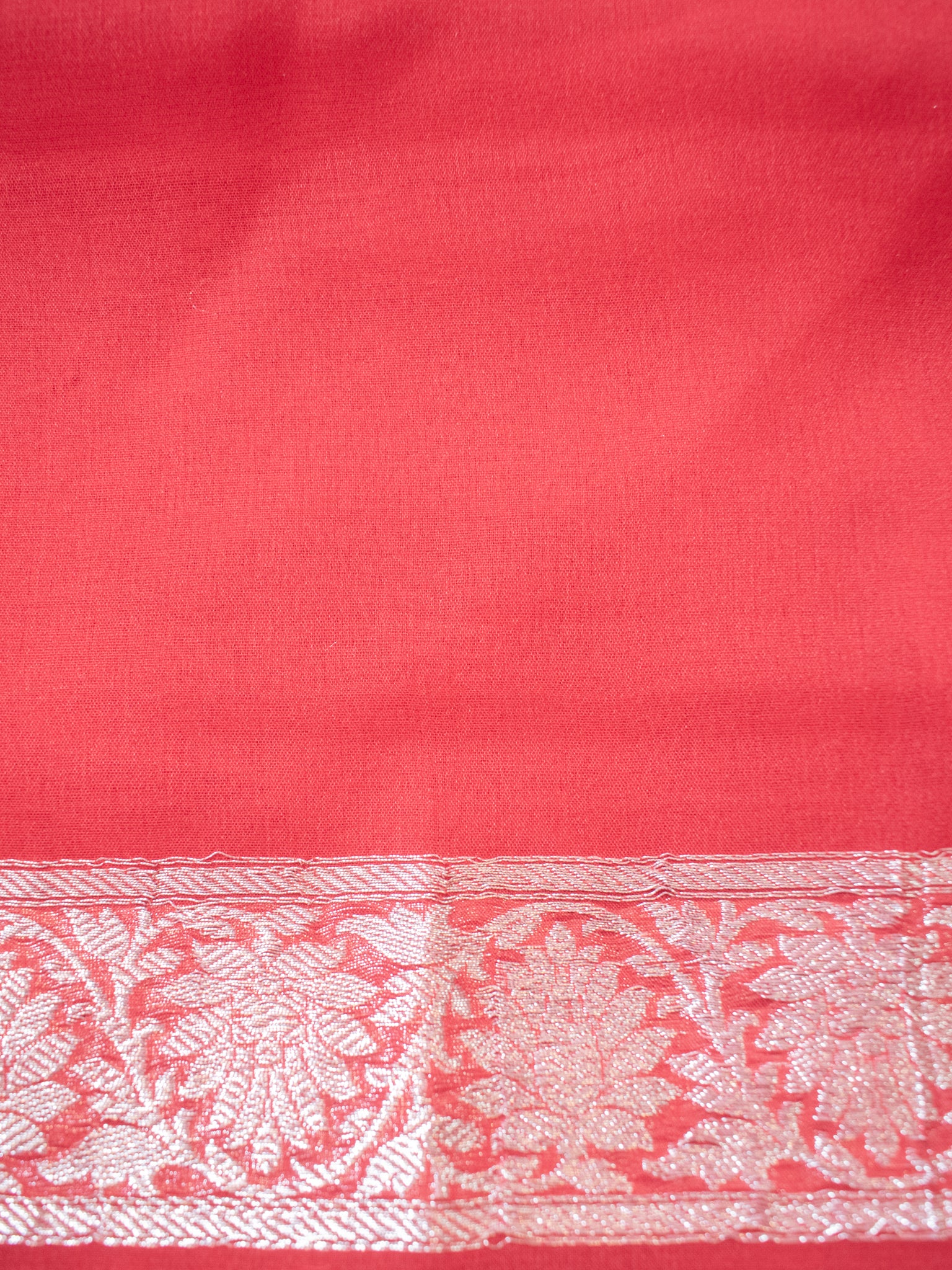 Banarasi Pure Khaddi Georgette Saree With Buti Weaving- Red