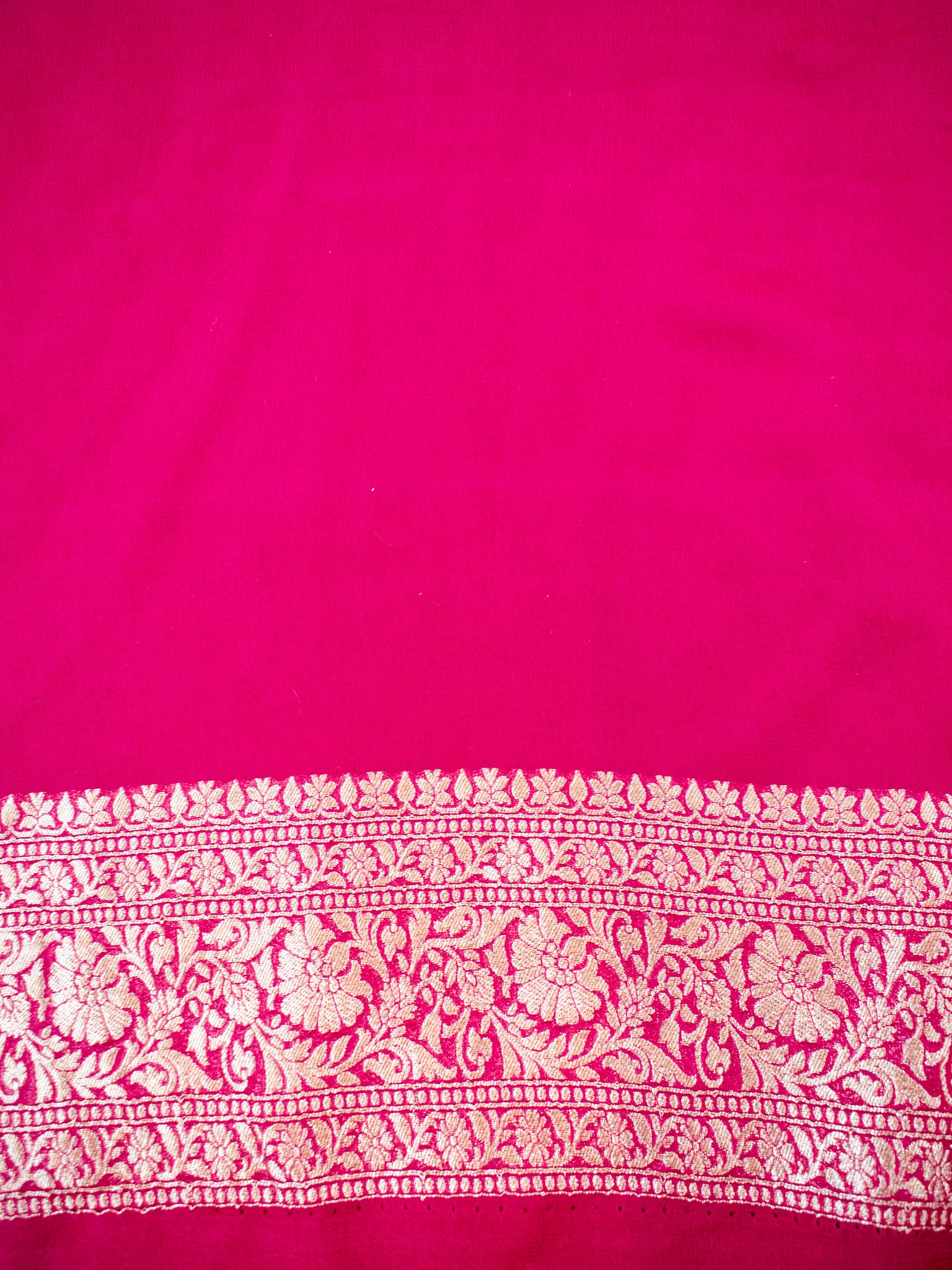 Banaras Pure Georgette Saree With Resham Weaving- Pink