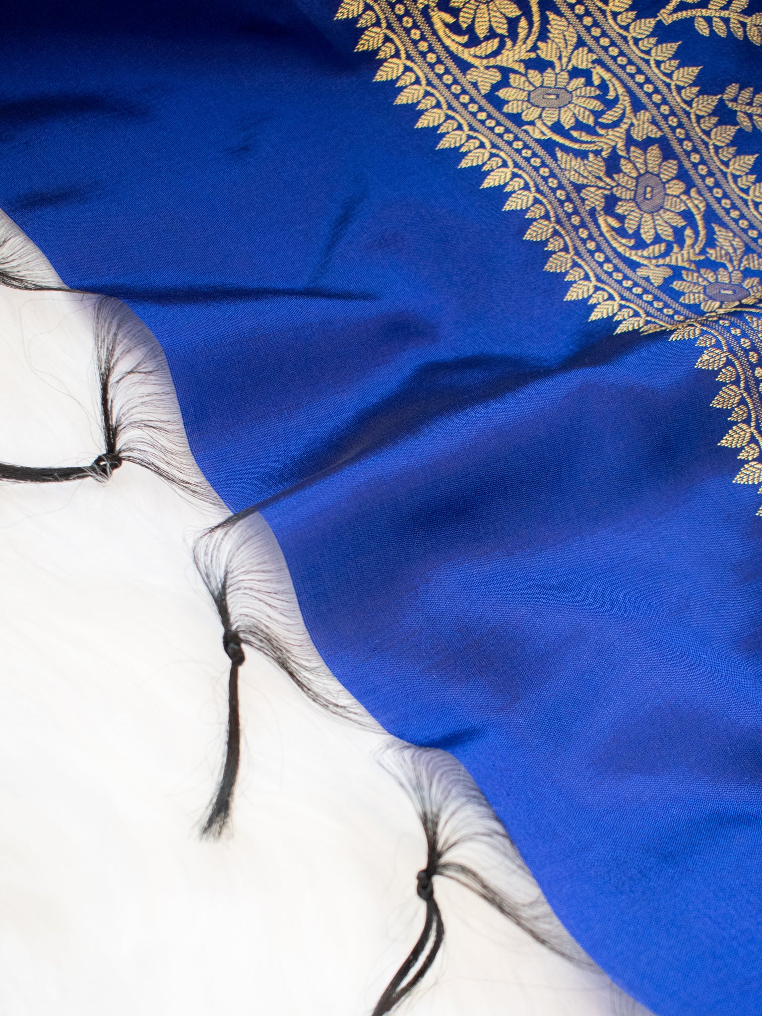Banarasi Cotton Silk Dupatta With Zari Weaving- Blue