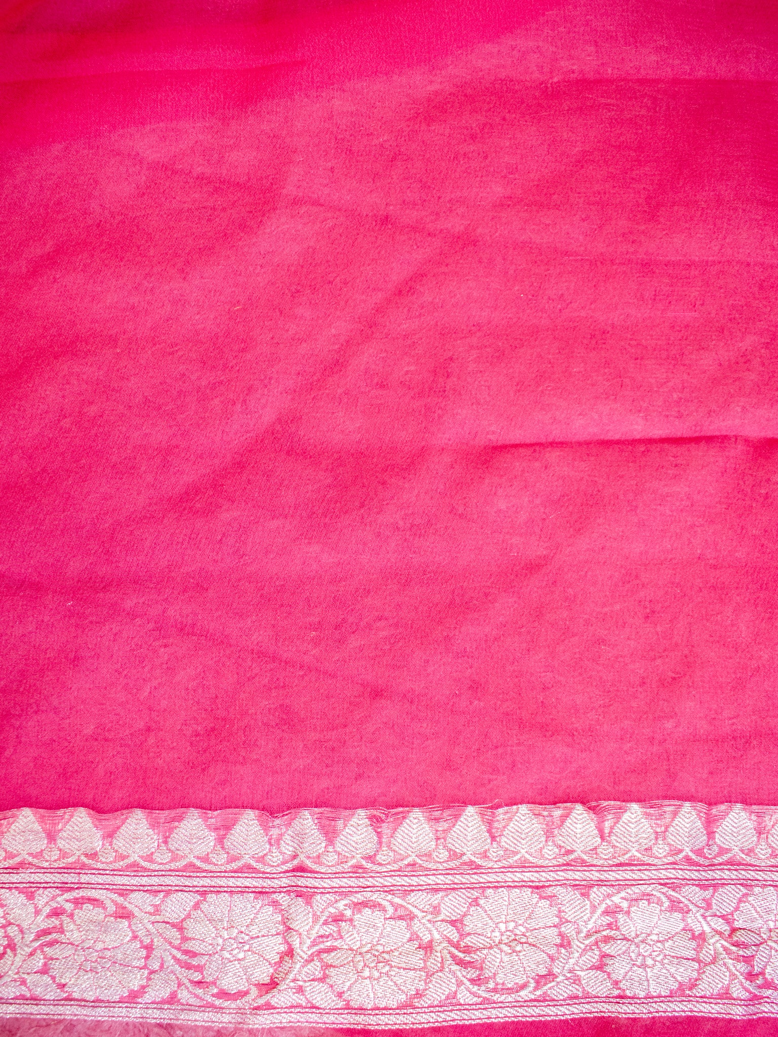 Banarasi Pure Khaddi Georgette Saree With Buti Weaving- Pink