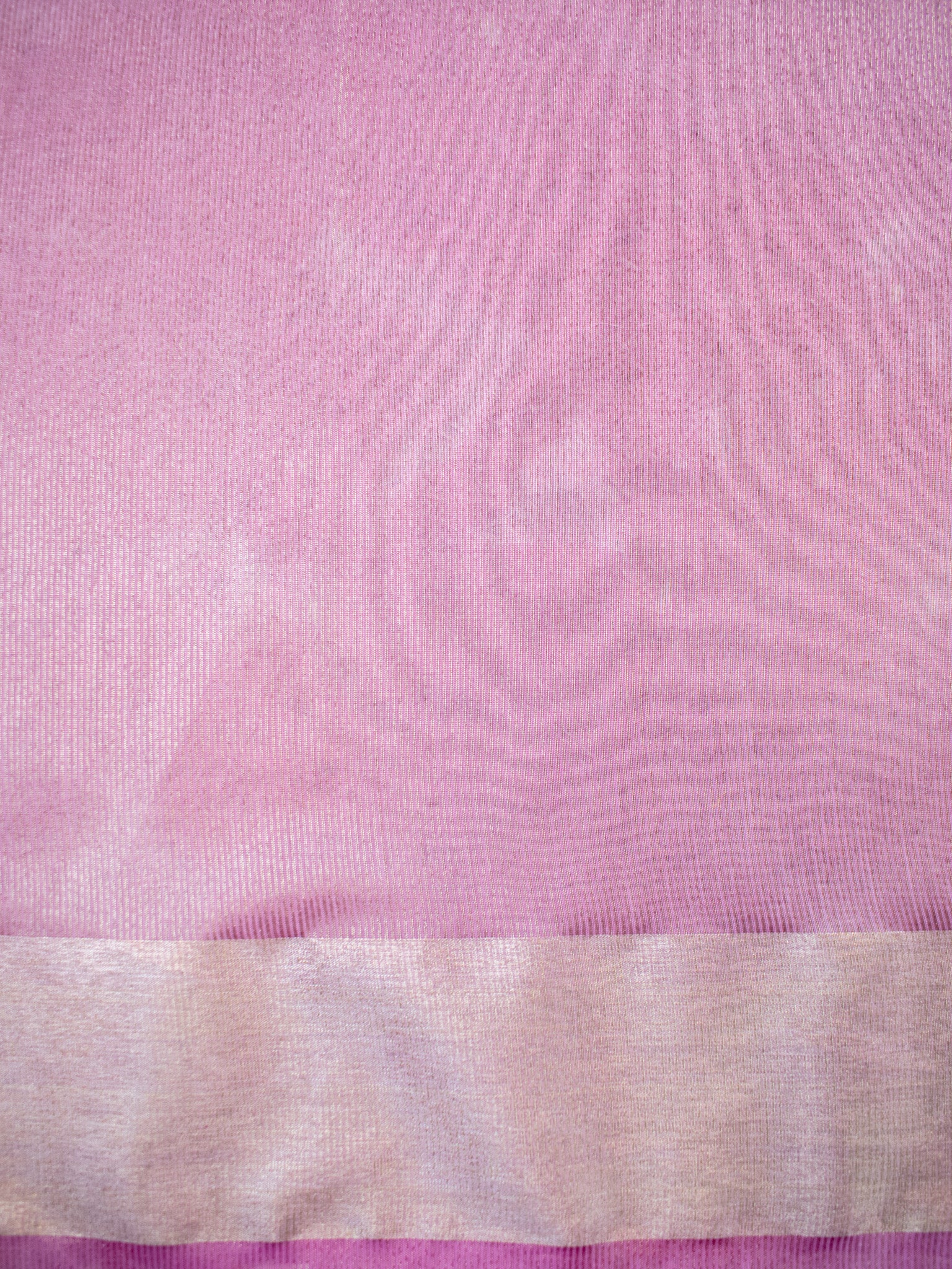 Banarasi Tissue Saree With Zari Weaving & Border-Pink