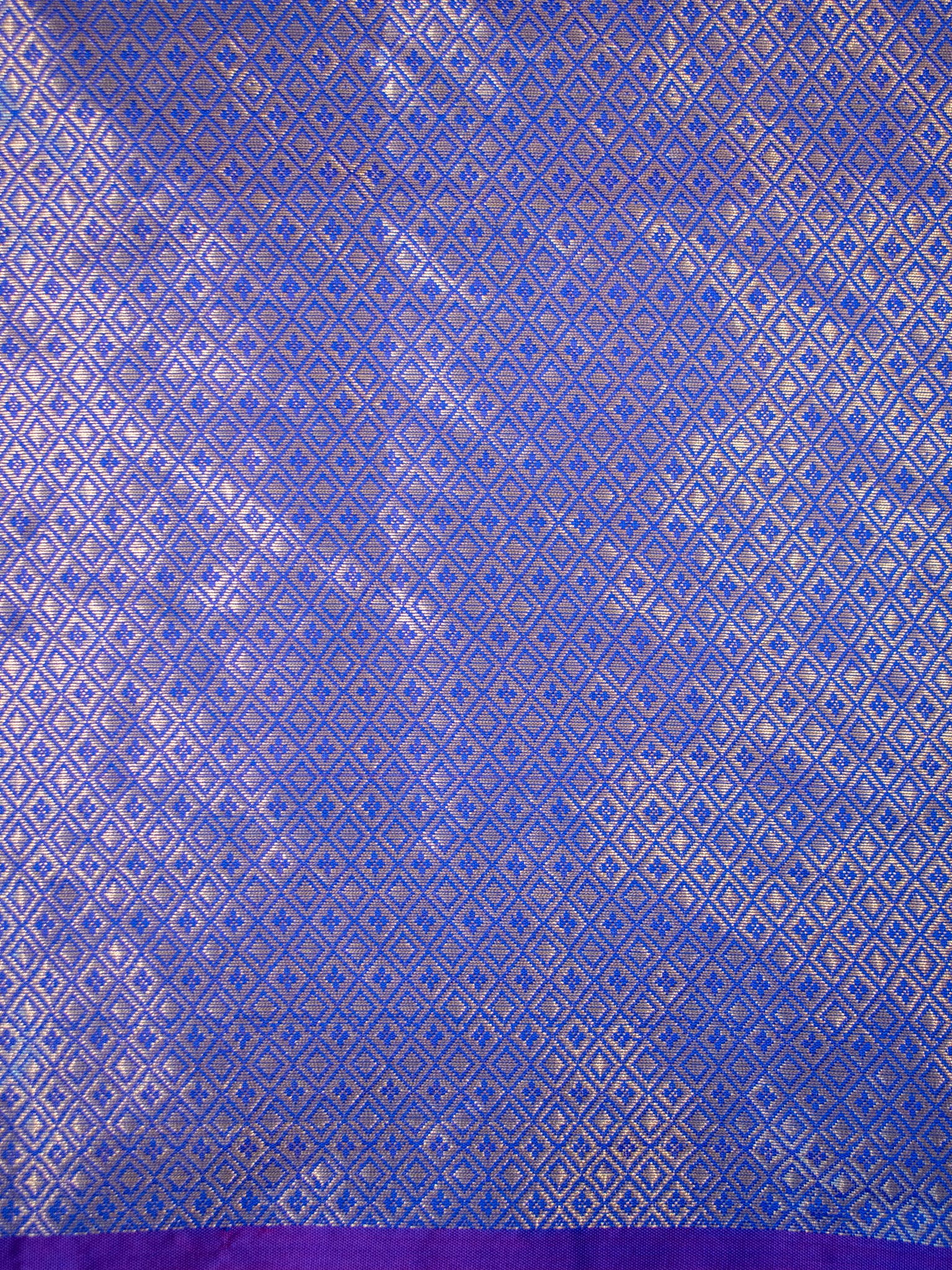 Banarasi Semi Silk Saree With Zari Border - Blue