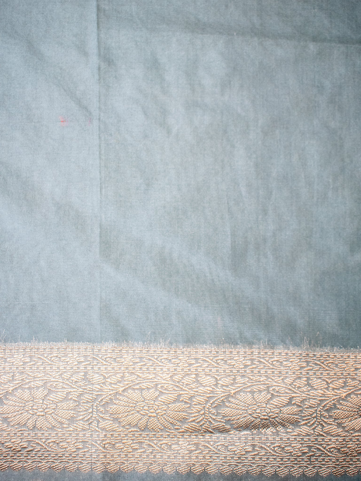 Banarasi Semi Georgette Saree with Floral Weaving & Border- Grey