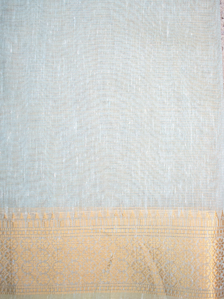 Banarasi Soft Cotton Saree With Zari Weaving-Blue