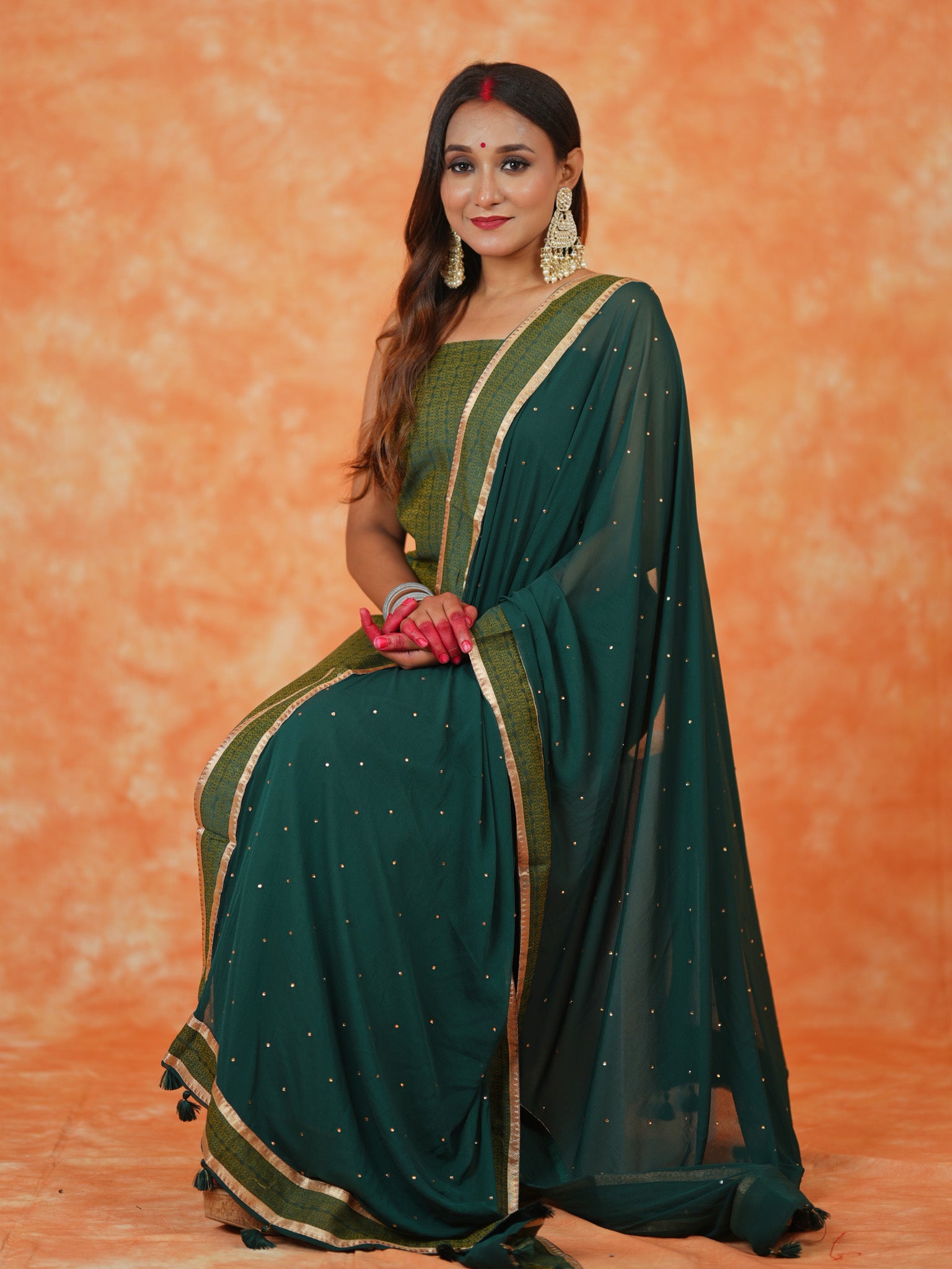 Banarasi Cotton Silk Resham Weaving Salwar Kameez Material With Dupatta-Green