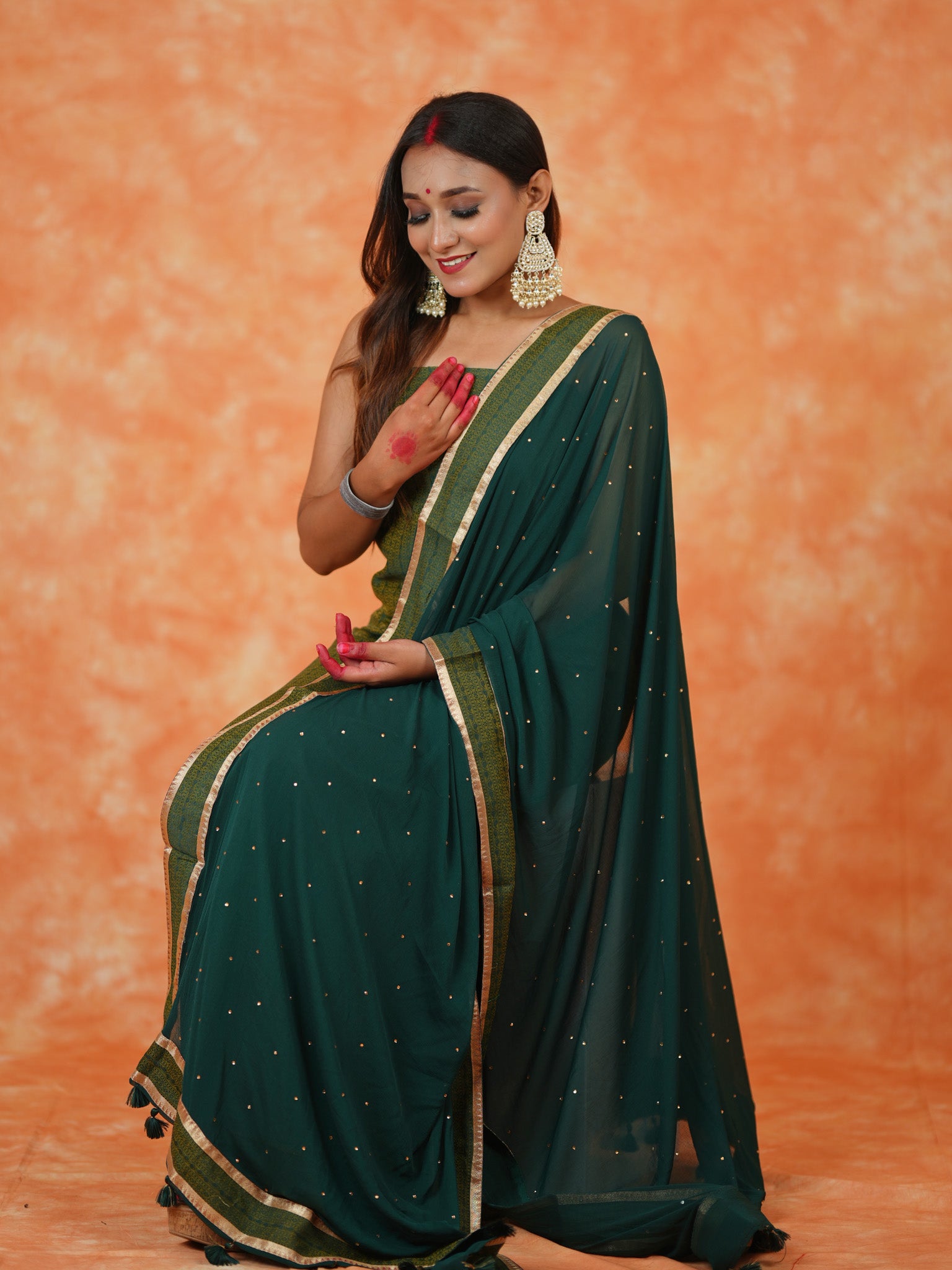 Banarasi Cotton Silk Resham Weaving Salwar Kameez Material With Dupatta-Green