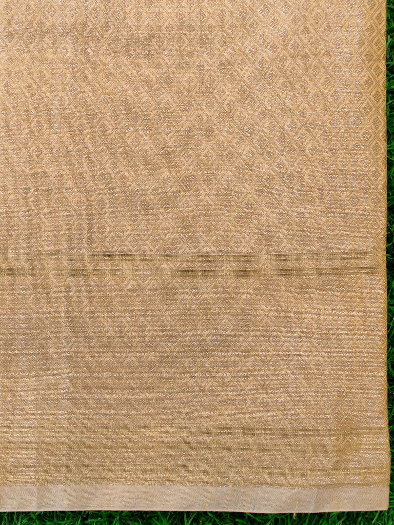 Banarasi Cotton Silk Resham Floral Weaving Saree-Yellow