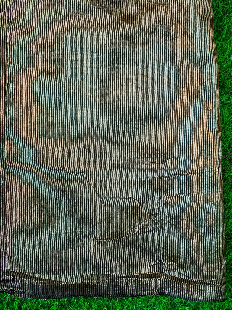 Banarasi Cotton Silk Saree With Zari & Meena Weaving Border-Black