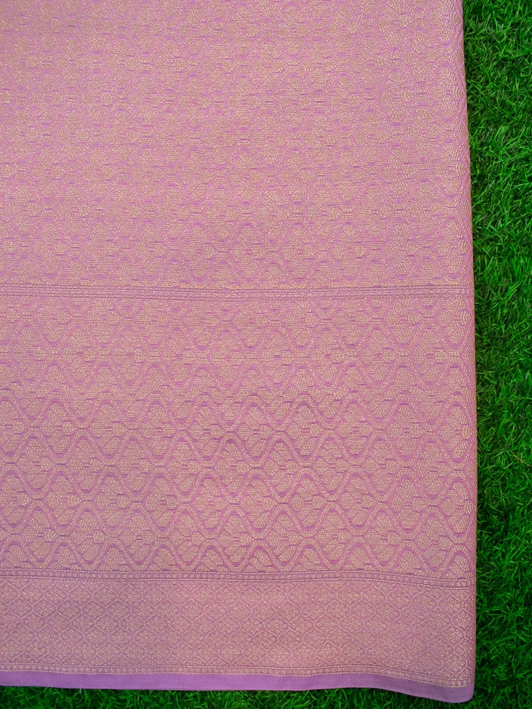 Banarasi Semi Chiffon Saree Zari Aada Weaving & Meena Border-Baby Pink