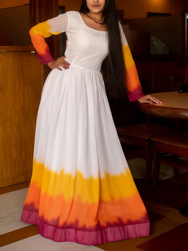 Readymade Georgette Ombre Dyed Gown