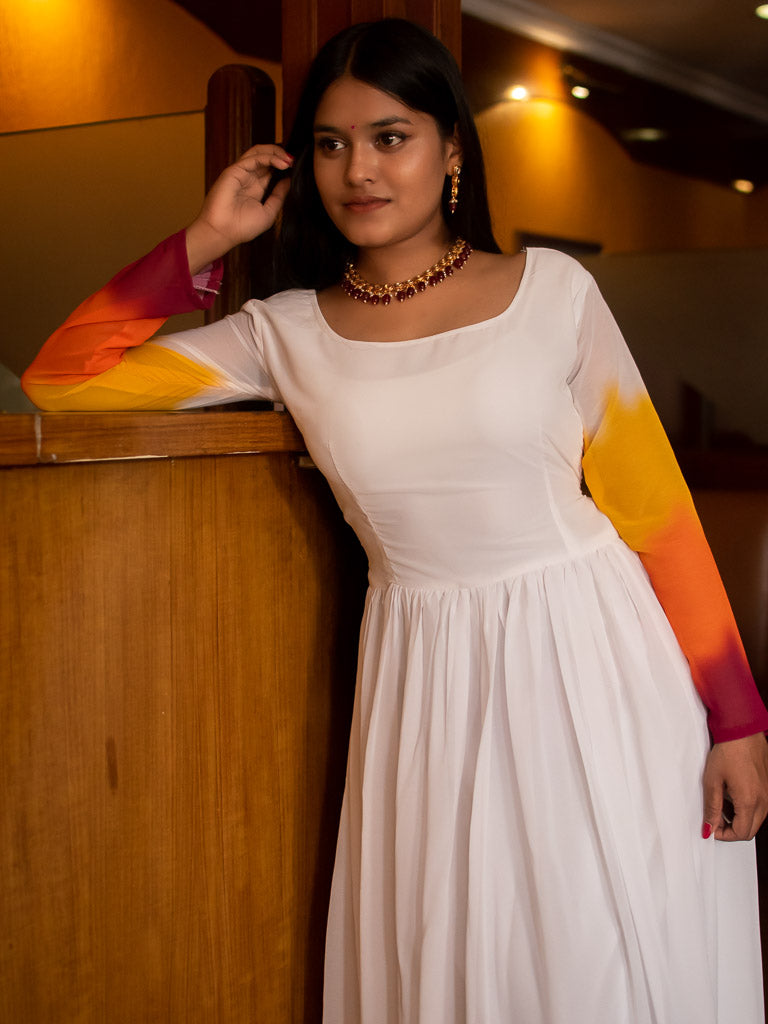 Readymade Georgette Ombre Dyed Gown