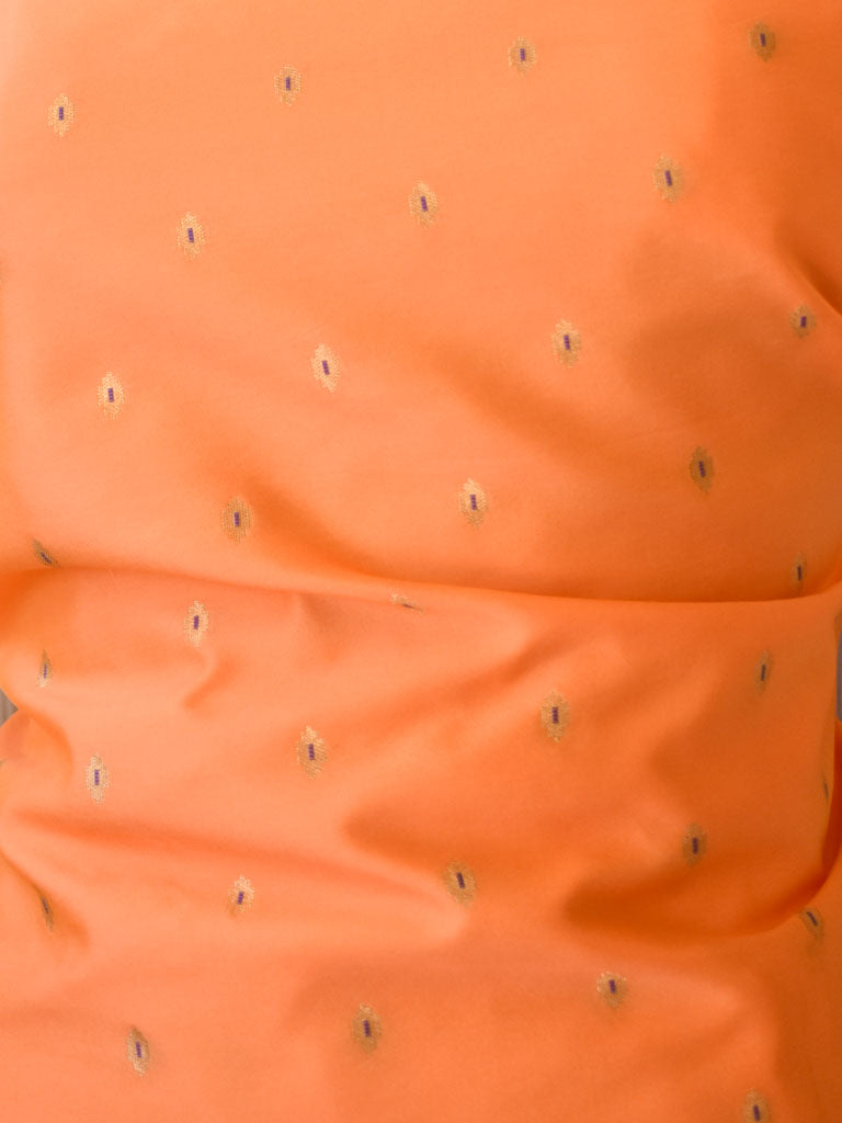 Banarasi Butidar Salwar Kameez Material With Dupatta-Orange