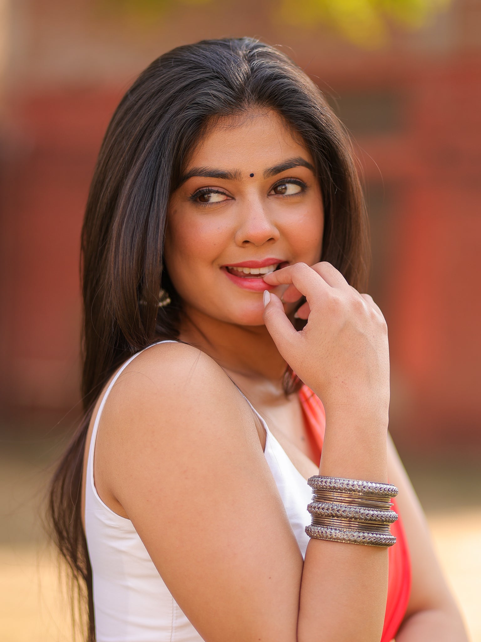 Shaded Chiffon Saree - Peach