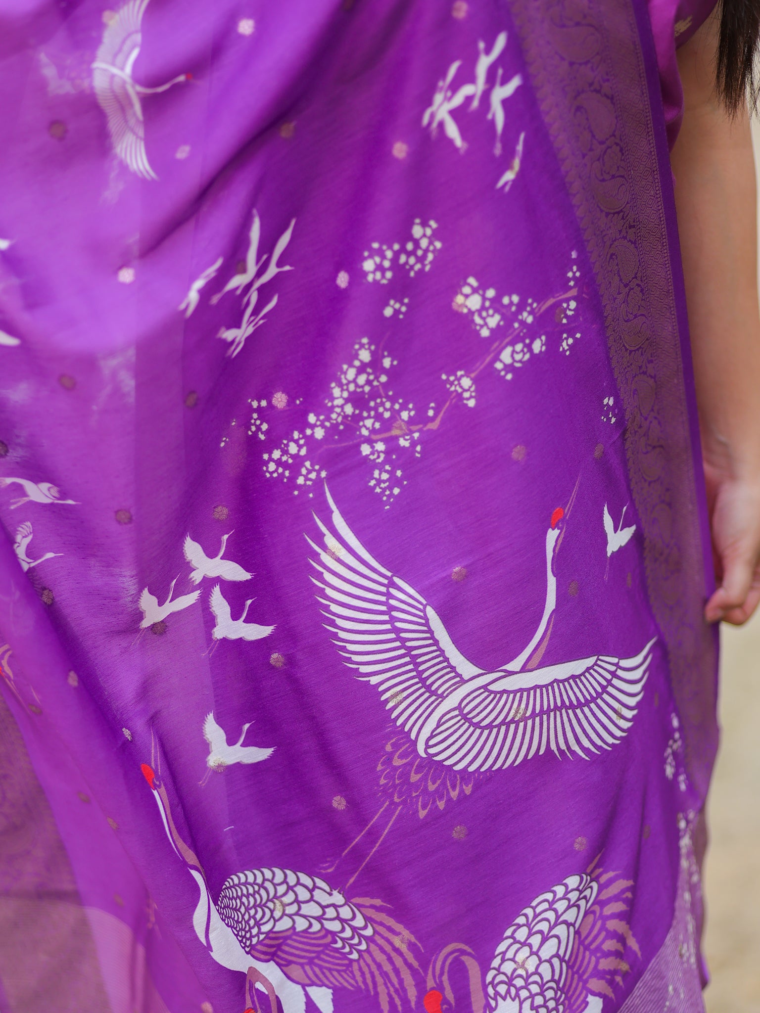 Banarasi Salwar Kameez with Printed Dupatta- Purple