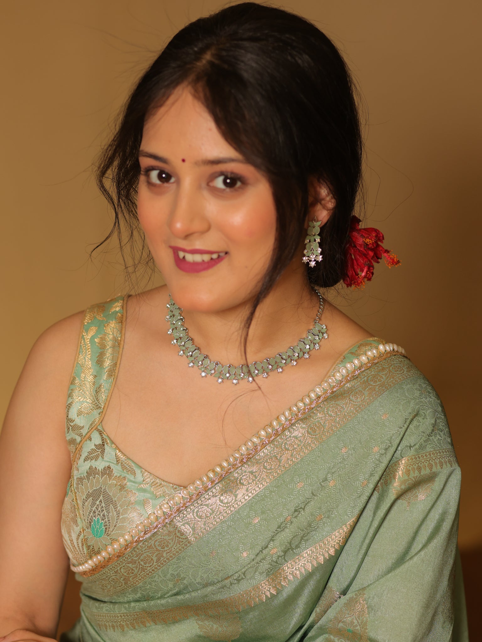 Banarasi Cotton Silk Saree With Zari Weaving & Lace Border - Pastel Blue