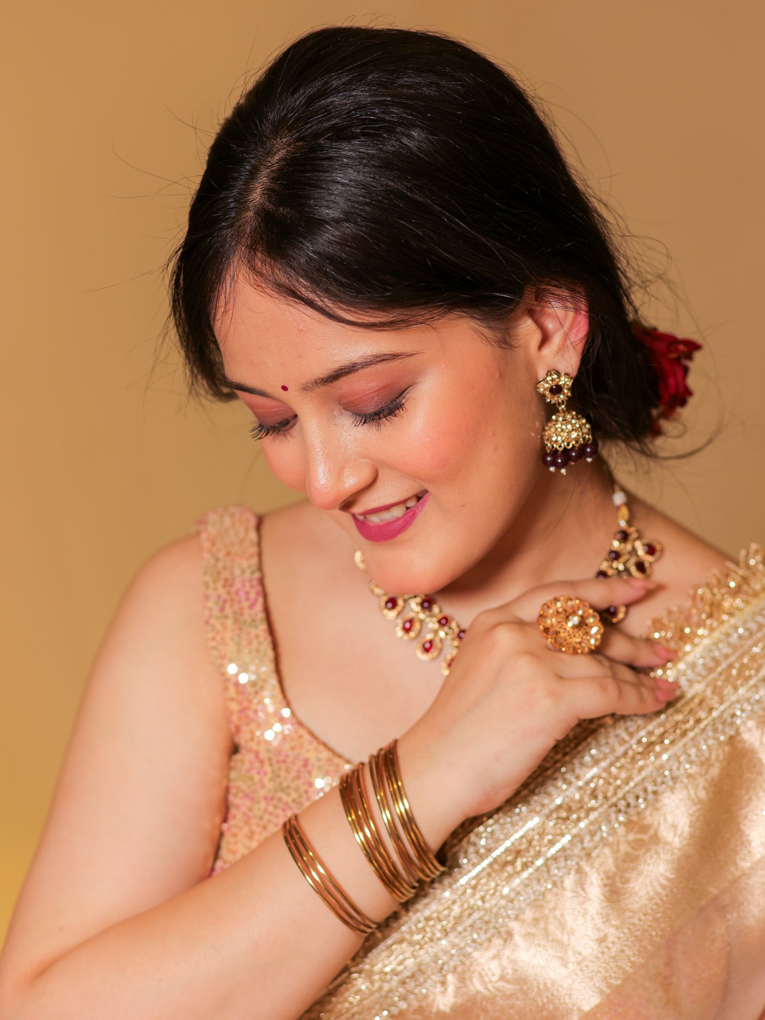 Banarasi Tissue Saree With Zari Weaving & Lace Border - Beige