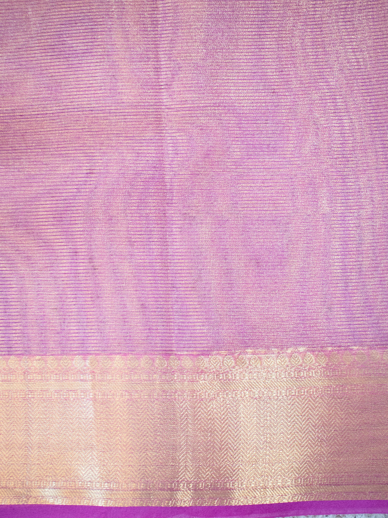 Banarasi Tissue Saree With Embroidery & Border - Pink
