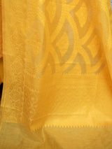 Banarasi Soft Cotton Salwar Kameez Fabric Resham Weaving With Dupatta-Yellow