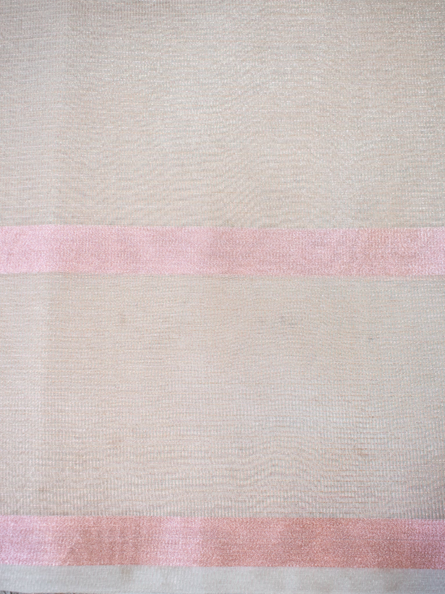 Banarasi Tissue Saree With Embroidery & Border - Pink