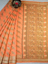 Banarasi Pure Georgette Saree With Resham Weaving-Orange