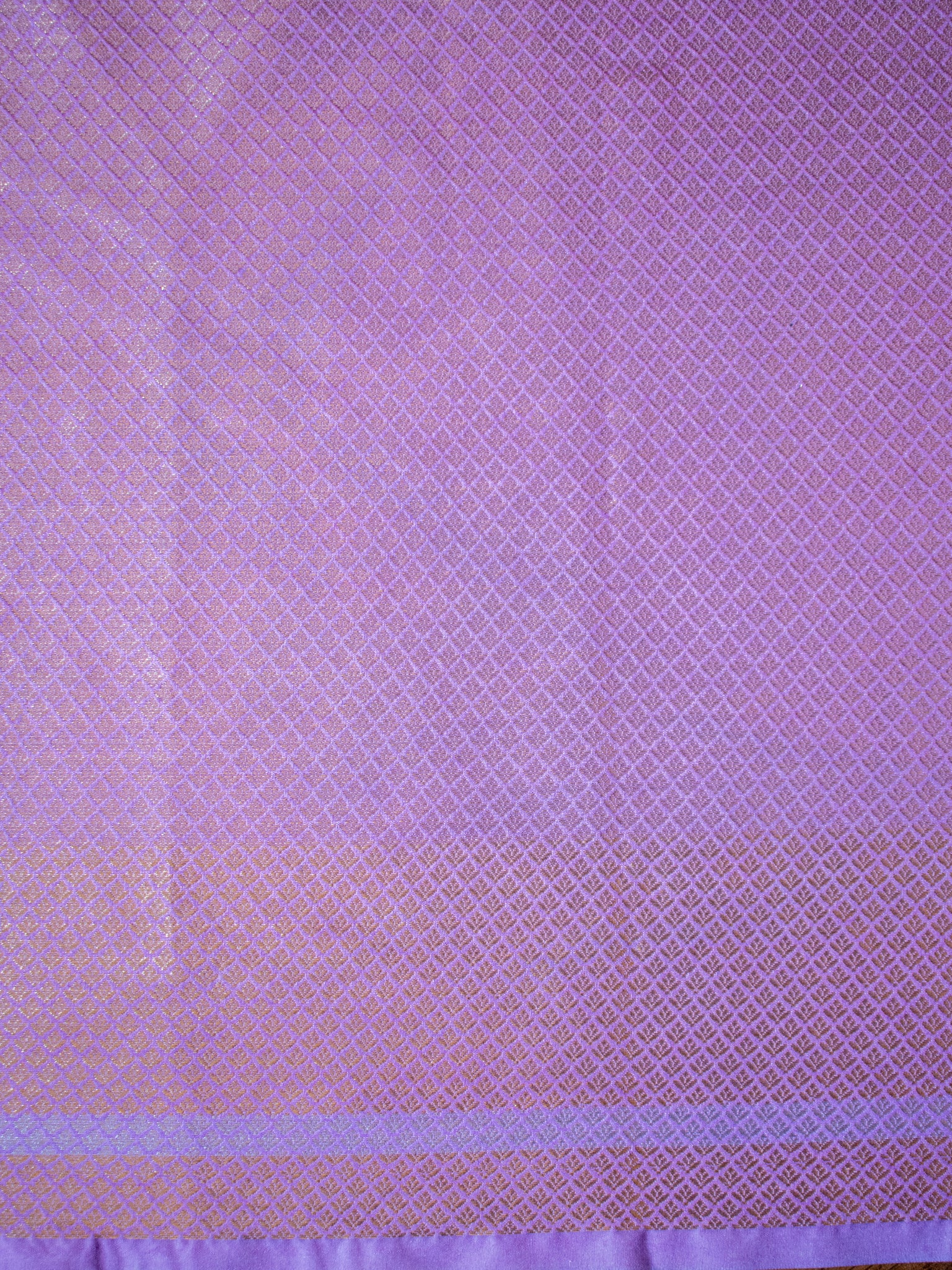 Banarasi Semi Silk Saree with Zari Weaving & Border- Lavender