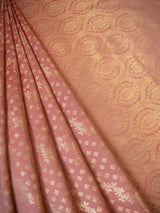 Banarasi Cotton Silk Saree With Meena Weaving- Pink