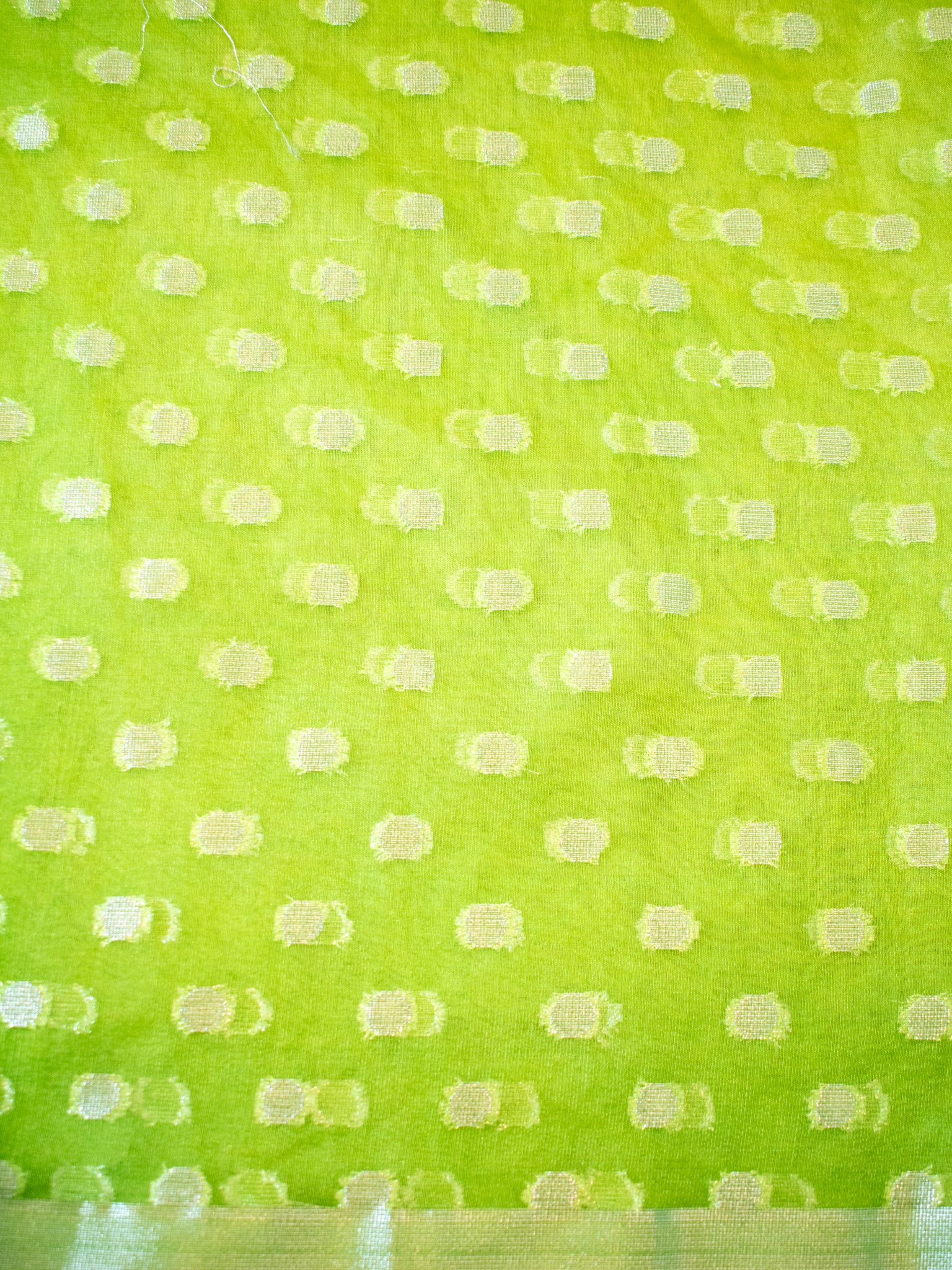 Banarasi Organza Saree With Zari Border- Green