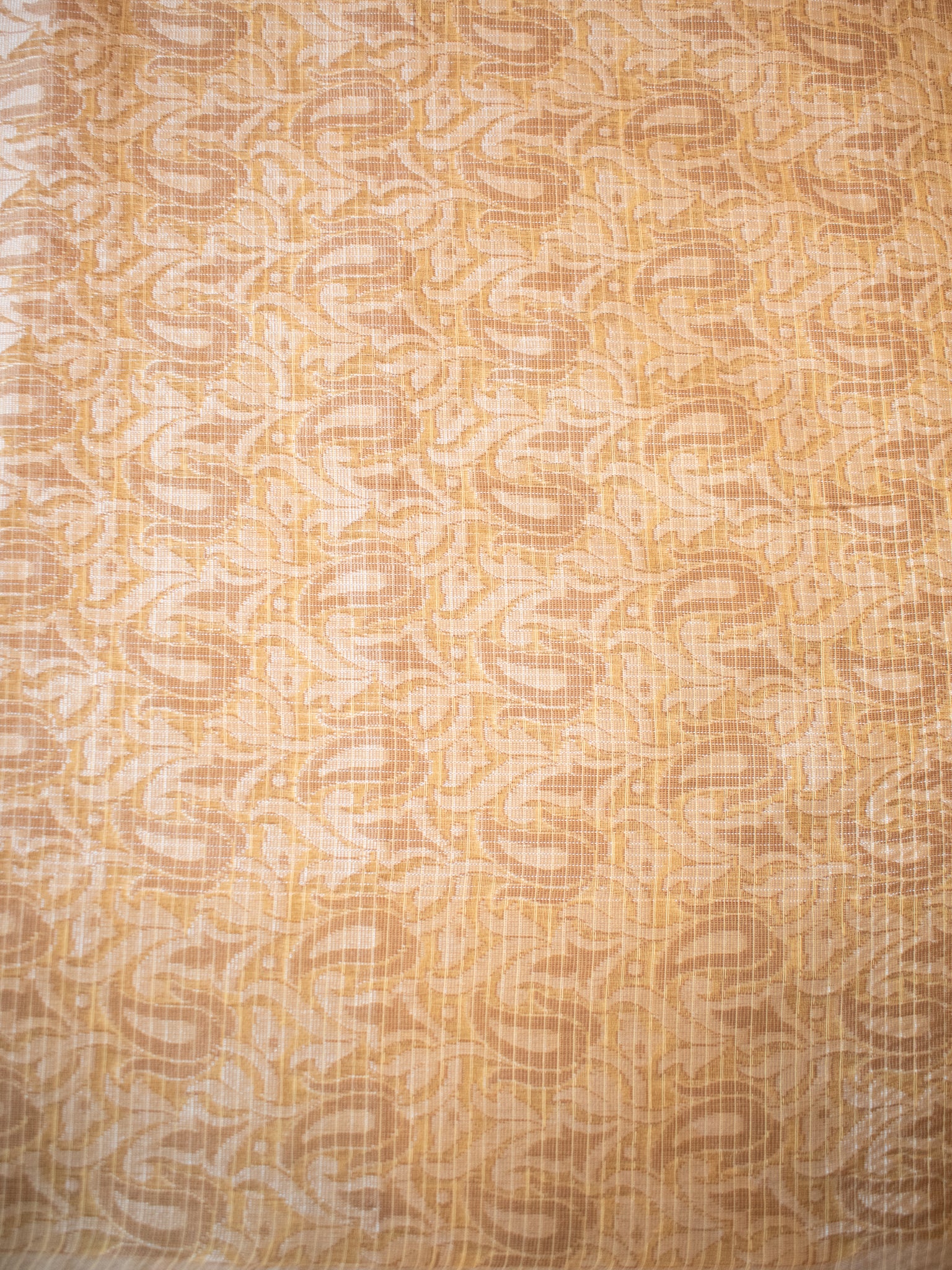 Banarasi Kota Check Saree with Resham Weaving Border- Yellow