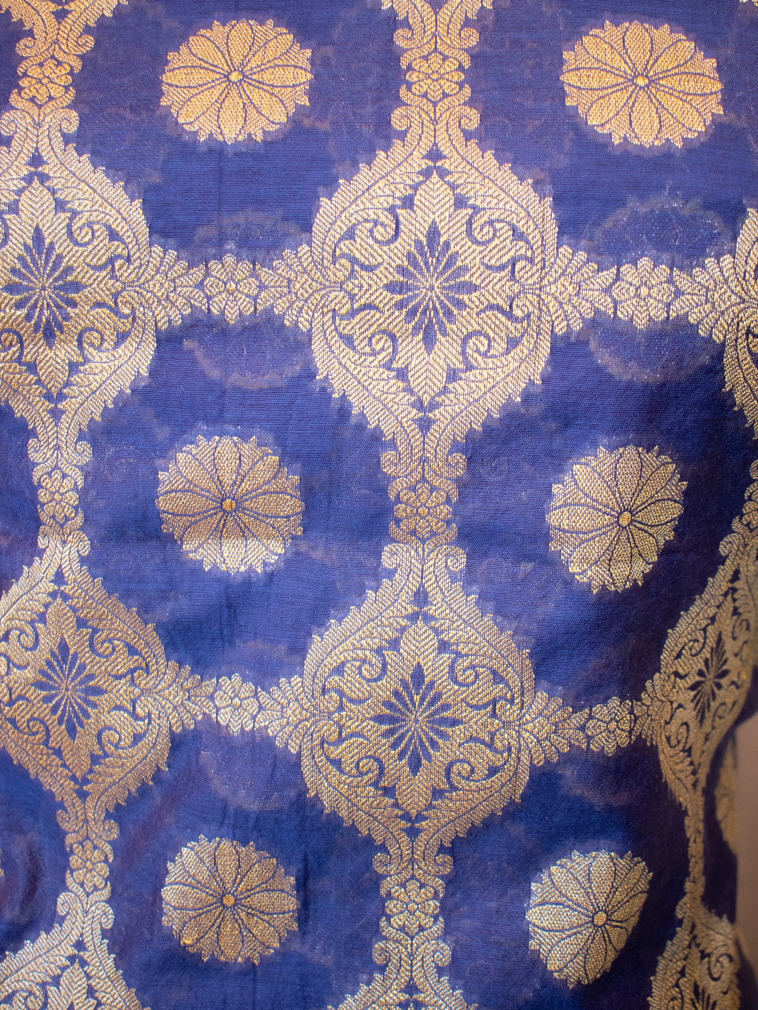 Banarasi Cotton Silk Salwar Kameez With Resham Weaving & Dupatta- Blue